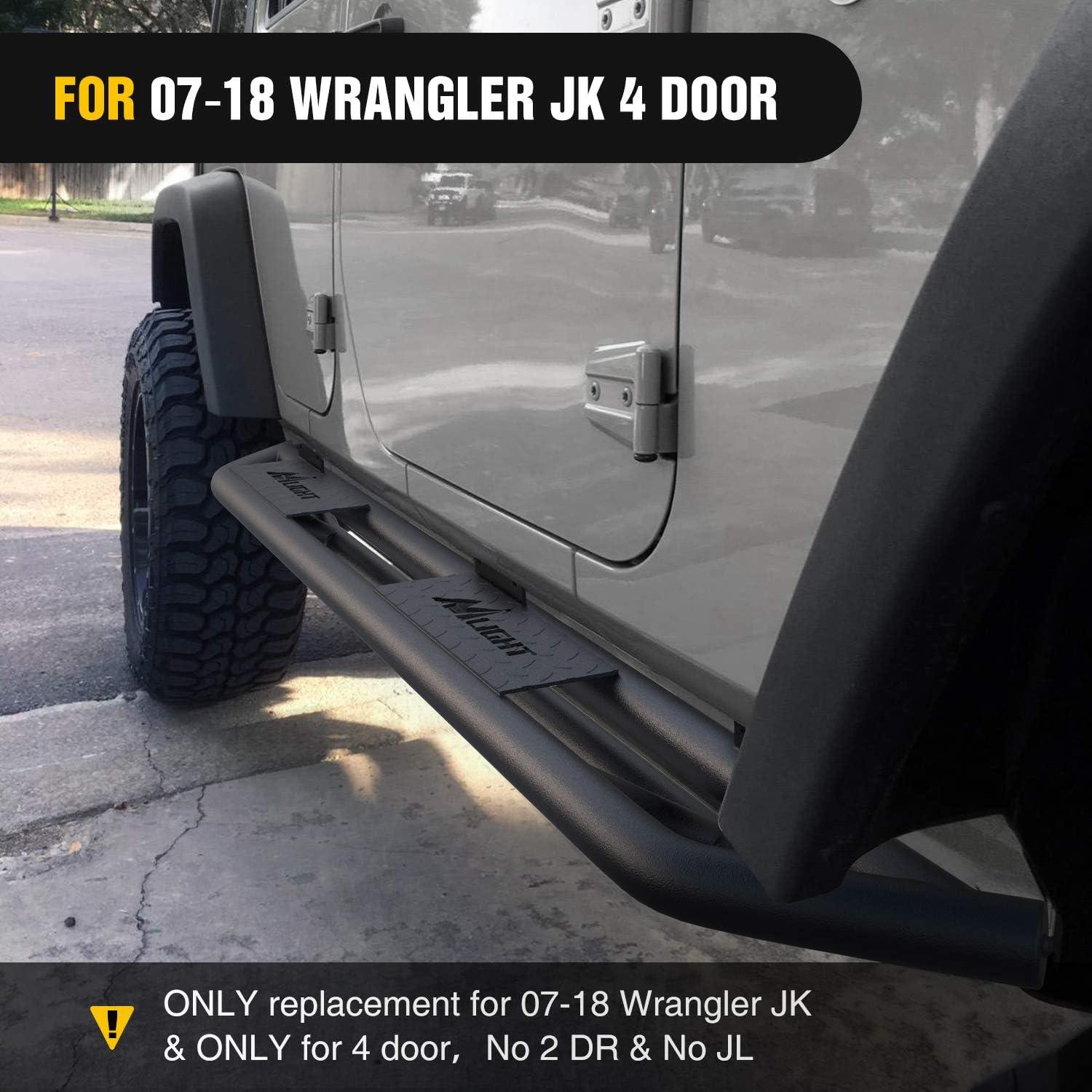 imageNilight Running Boards for 2018 2019 2020 2021 2022 2023 2024 Wrangler JL 2 Door Side Step Nerf Bars 6 Inch ABS Plastic Matte Black Not for JK ModelJK 4 Door20072018Jeep Wrangler