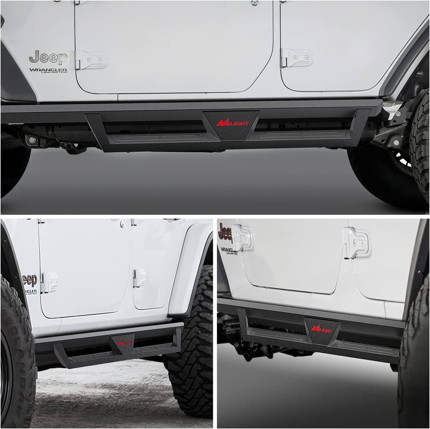 imageNilight Running Boards for 2018 2019 2020 2021 2022 2023 2024 Wrangler JL 2 Door Side Step Nerf Bars 6 Inch ABS Plastic Matte Black Not for JK ModelJL 4 Door20182024Jeep Wrangler