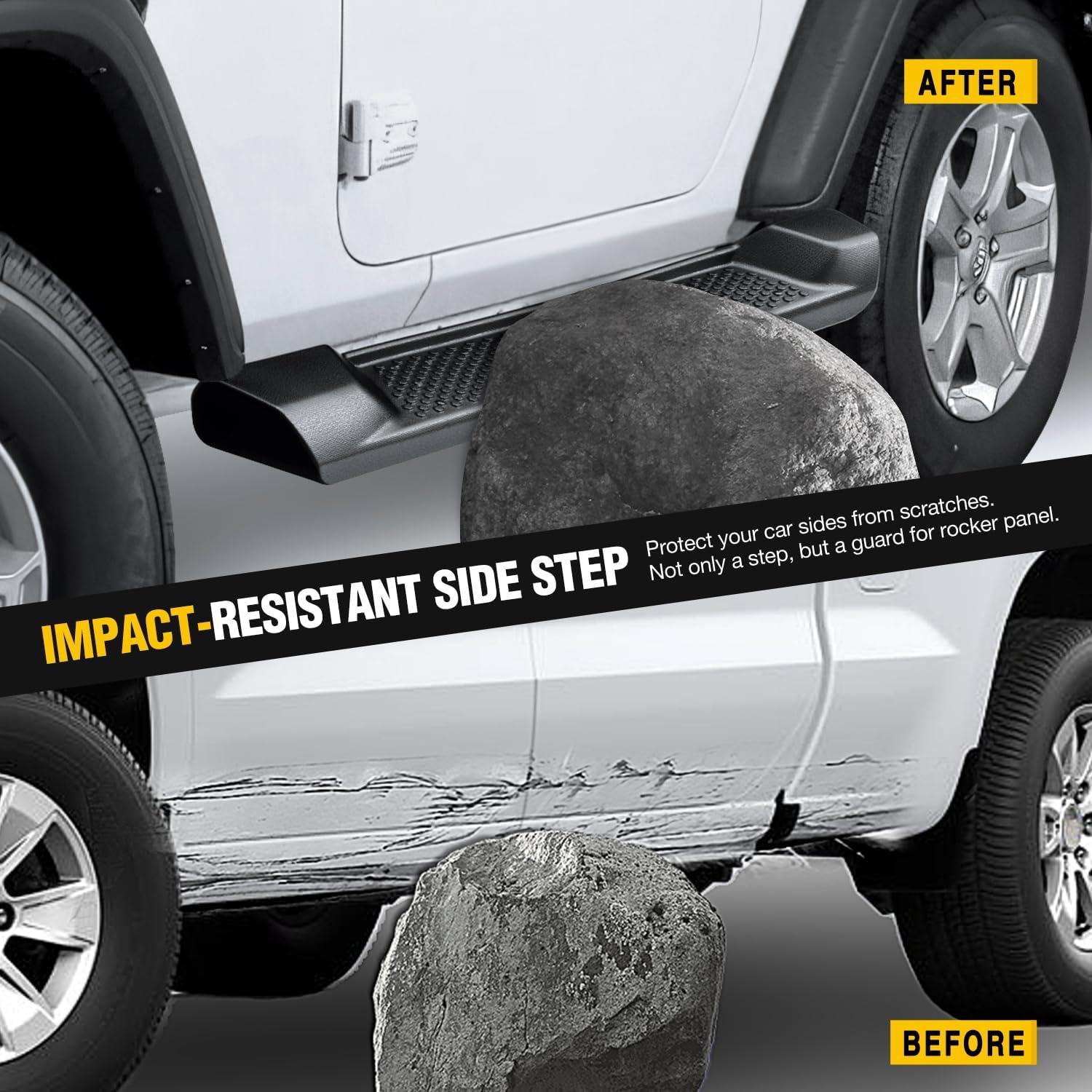 imageNilight Running Boards for 2018 2019 2020 2021 2022 2023 2024 Wrangler JL 2 Door Side Step Nerf Bars 6 Inch ABS Plastic Matte Black Not for JK ModelJL 2 Door20182024Jeep ABS