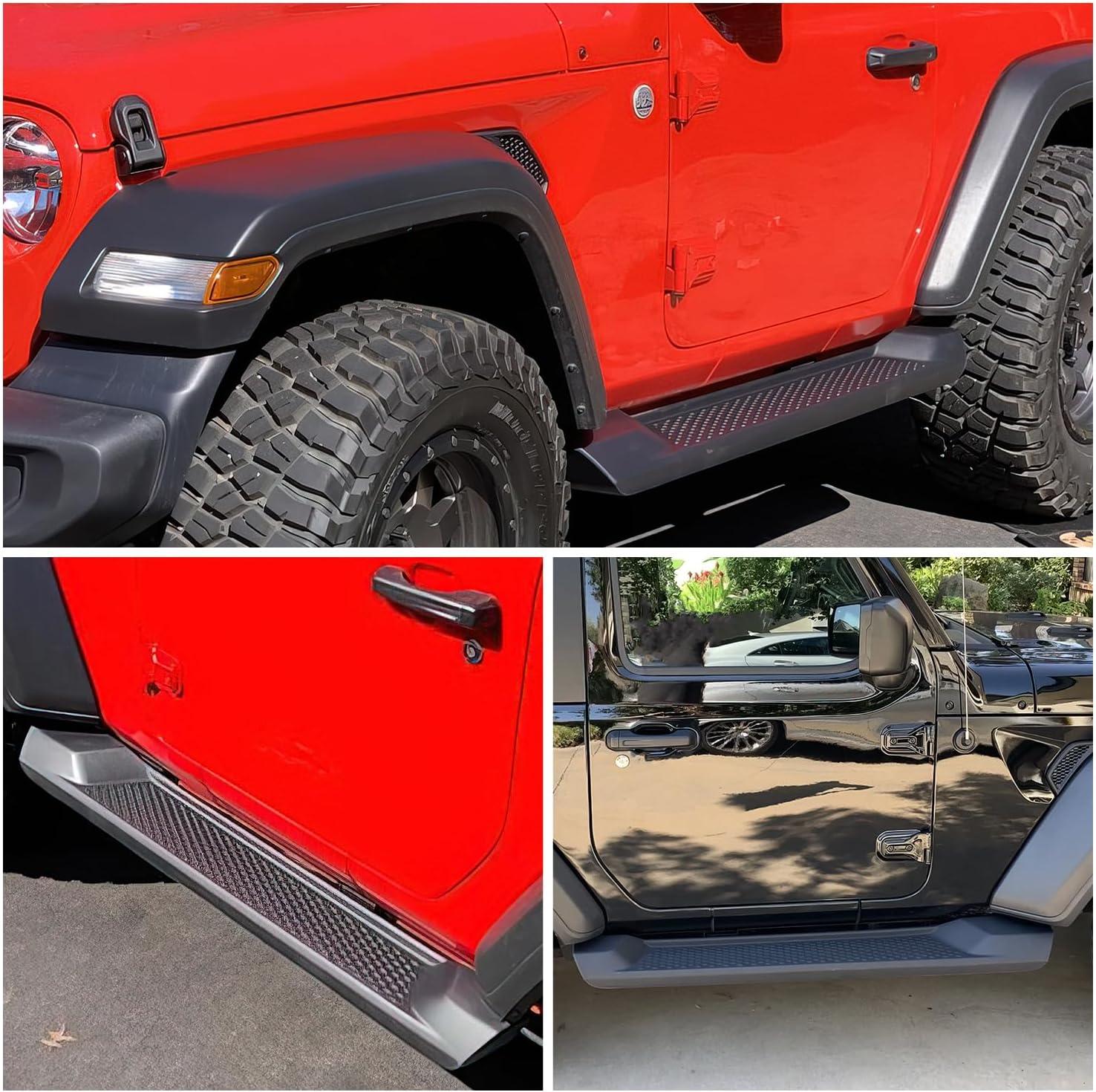 imageNilight Running Boards for 2018 2019 2020 2021 2022 2023 2024 Wrangler JL 2 Door Side Step Nerf Bars 6 Inch ABS Plastic Matte Black Not for JK ModelJL 2 Door20182024Jeep ABS