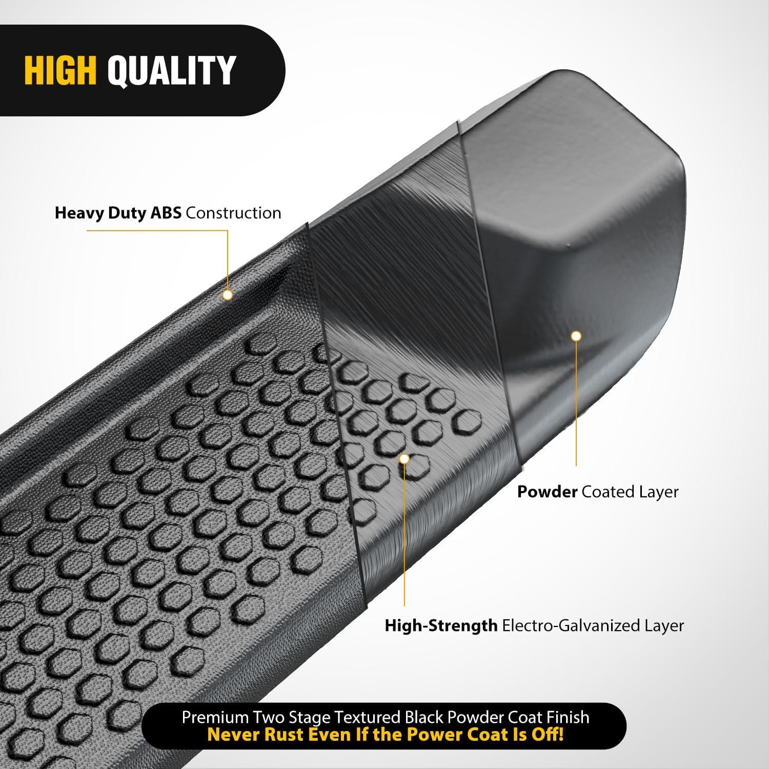 imageNilight Running Boards for 2018 2019 2020 2021 2022 2023 2024 Wrangler JL 2 Door Side Step Nerf Bars 6 Inch ABS Plastic Matte Black Not for JK ModelJL 2 Door20182024Jeep ABS