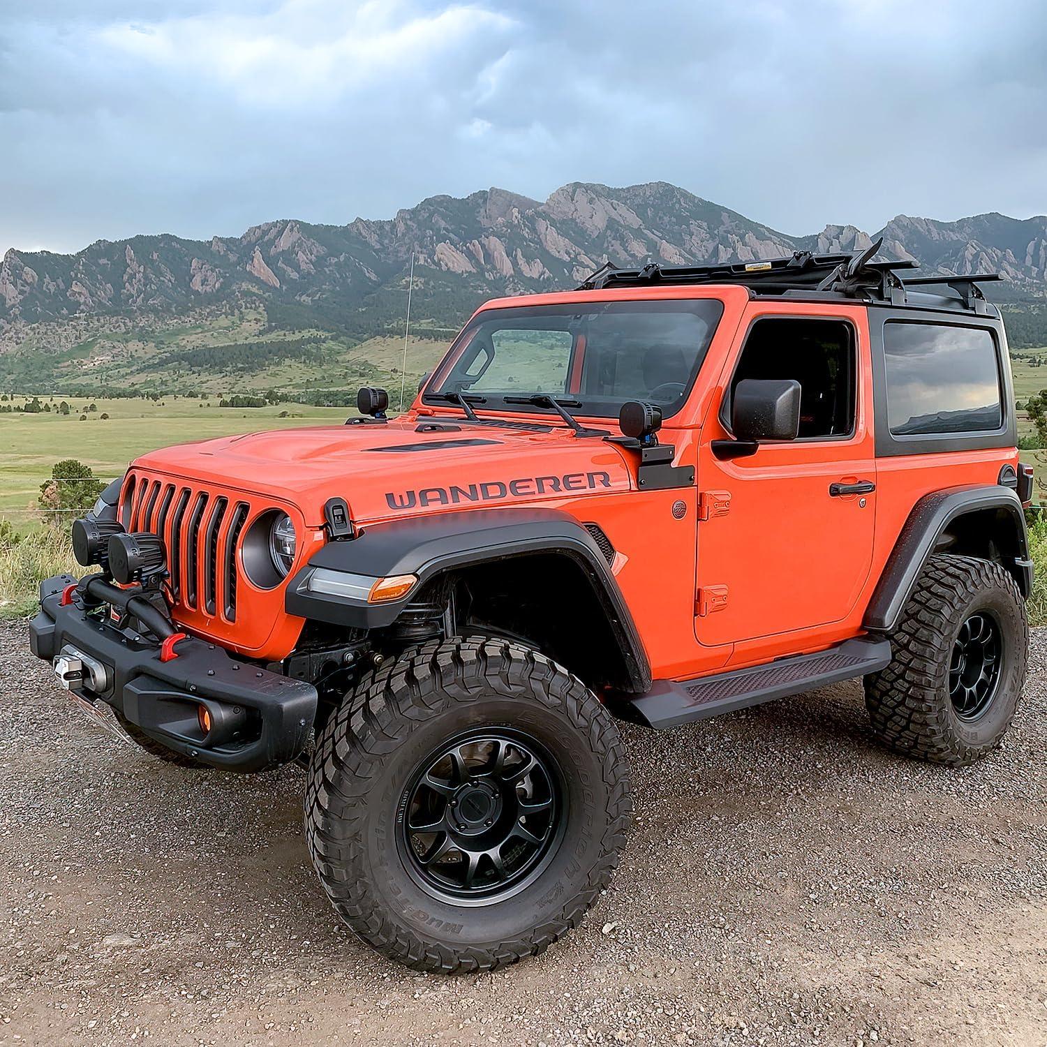 imageNilight Running Boards for 2018 2019 2020 2021 2022 2023 2024 Wrangler JL 2 Door Side Step Nerf Bars 6 Inch ABS Plastic Matte Black Not for JK ModelJL 2 Door20182024Jeep ABS