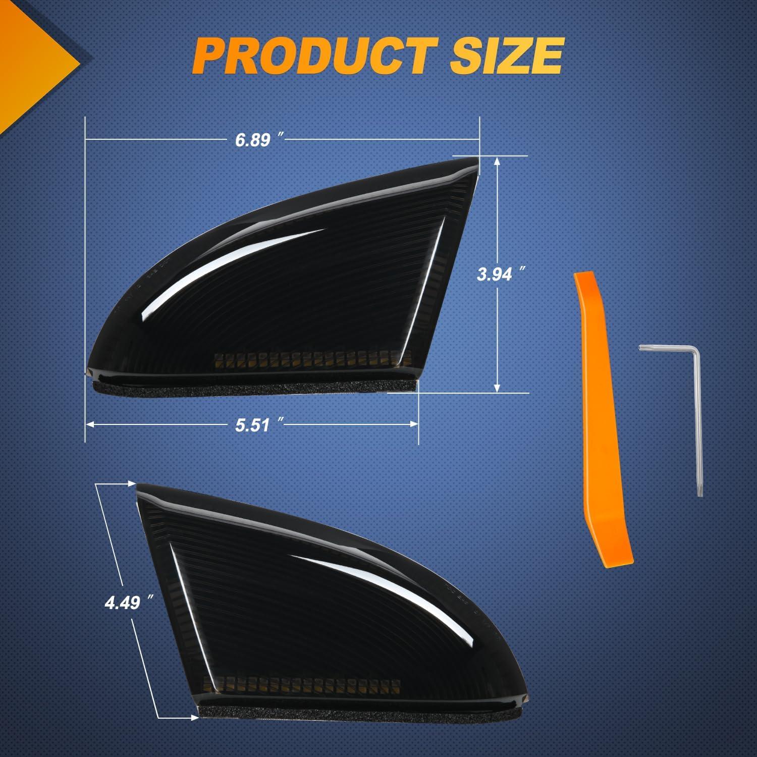 imageNilight Side Mirror Marker Light Switchback Amber Turn Signals White Day Running Lights Smoked Lens Plug and Play Compatible With 20092014 Ford F150 20102014 RaptorDodge Ram 20092022