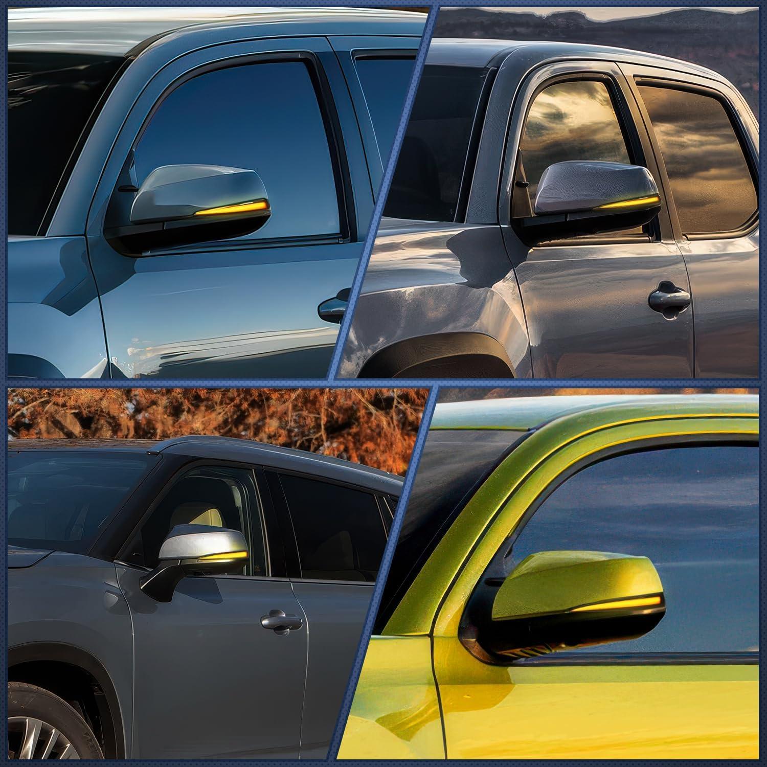 imageNilight Side Mirror Marker Light Switchback Amber Turn Signals White Day Running Lights Smoked Lens Plug and Play Compatible With 20092014 Ford F150 20102014 RaptorToyota 20162022 Tacoma20192022 RAV420202022 Highlander