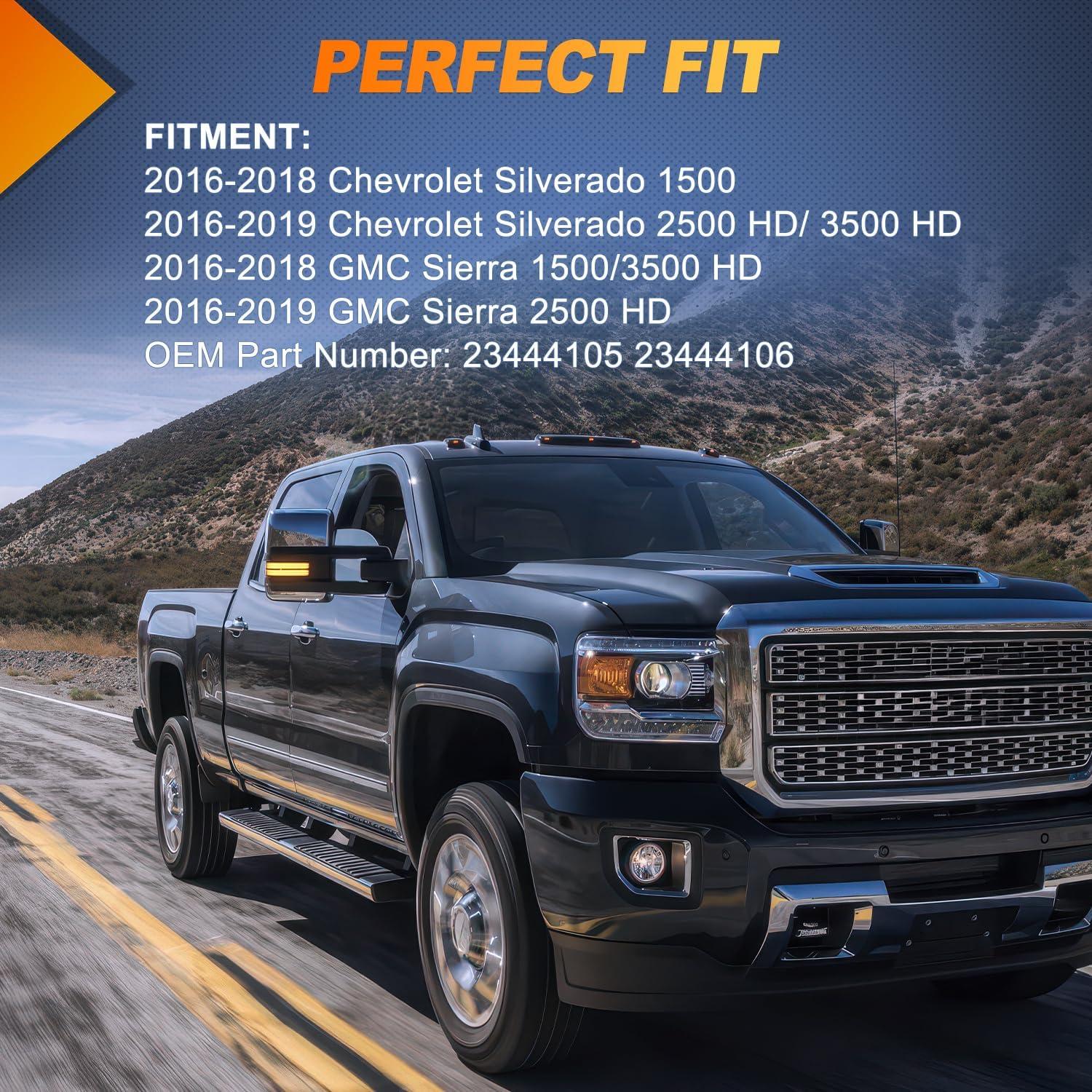 imageNilight Side Mirror Marker Light Switchback Amber Turn Signals White Day Running Lights Smoked Lens Plug and Play Compatible With 20092014 Ford F150 20102014 RaptorChevyGMC 20162019