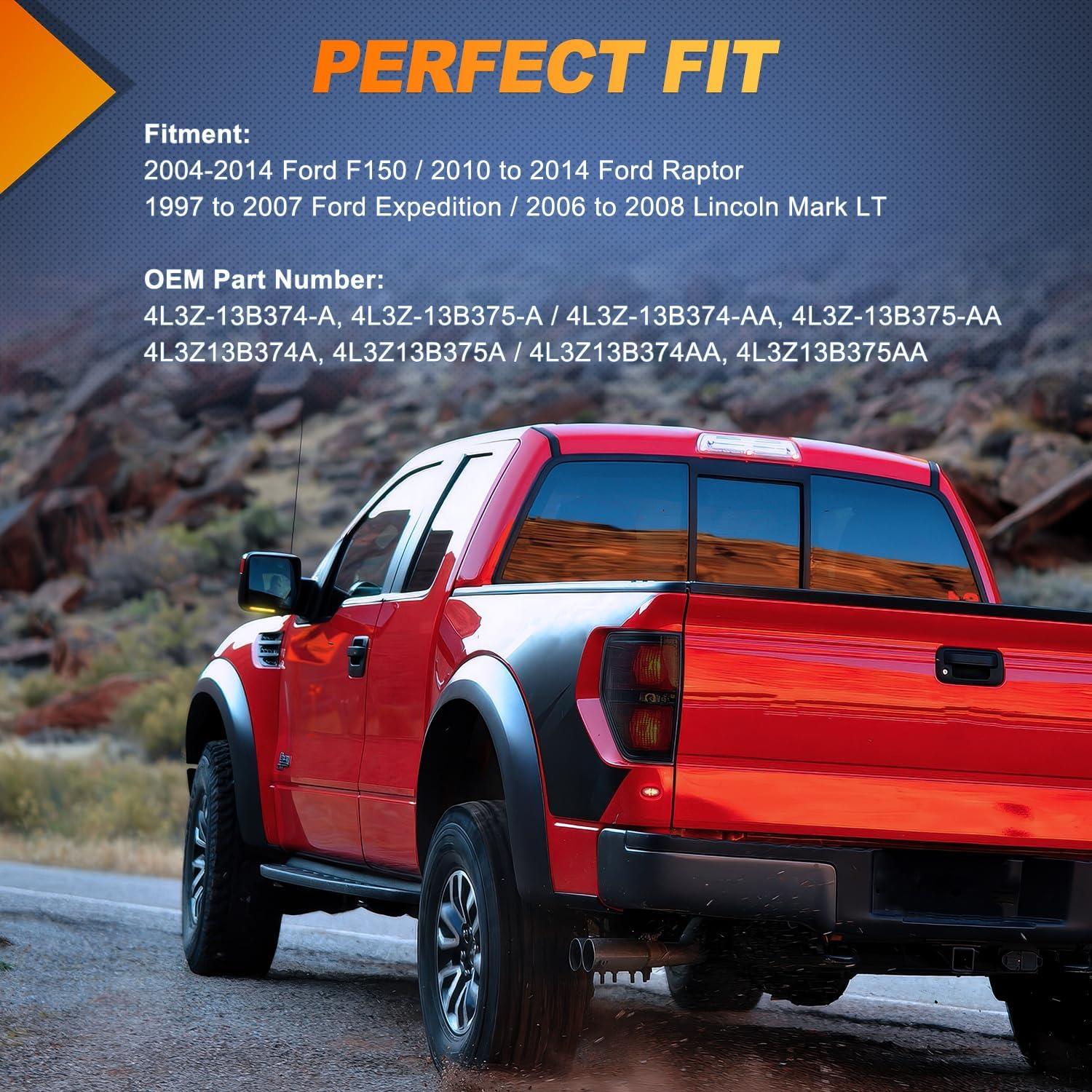 imageNilight Side Mirror Marker Light Switchback Amber Turn Signals White Day Running Lights Smoked Lens Plug and Play Compatible With 20092014 Ford F150 20102014 RaptorFord 19972007 F150Lincoln 20062008 Mark LT