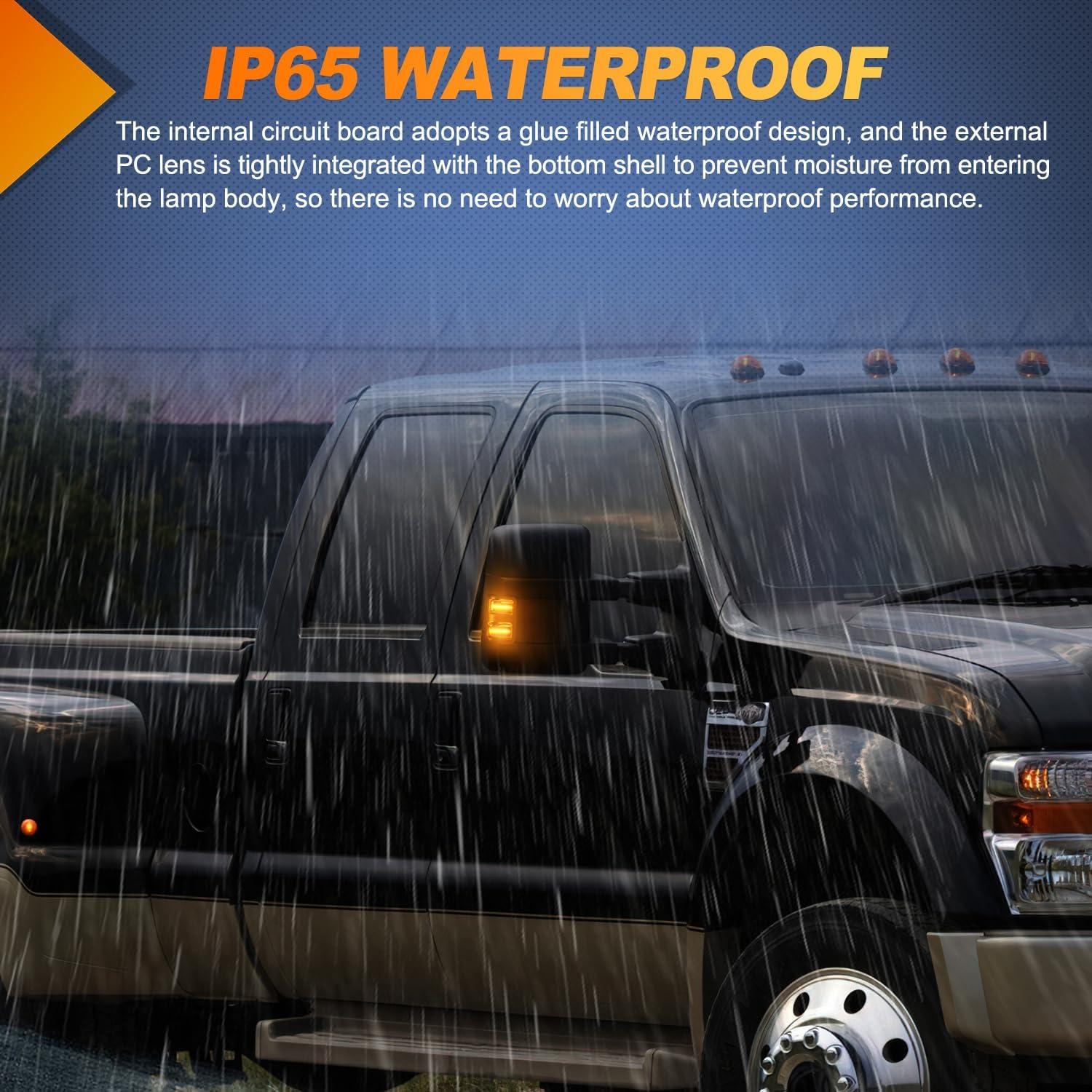 imageNilight Side Mirror Marker Light Switchback Amber Turn Signals White Day Running Lights Smoked Lens Plug and Play Compatible With 20092014 Ford F150 20102014 RaptorFord 20182016