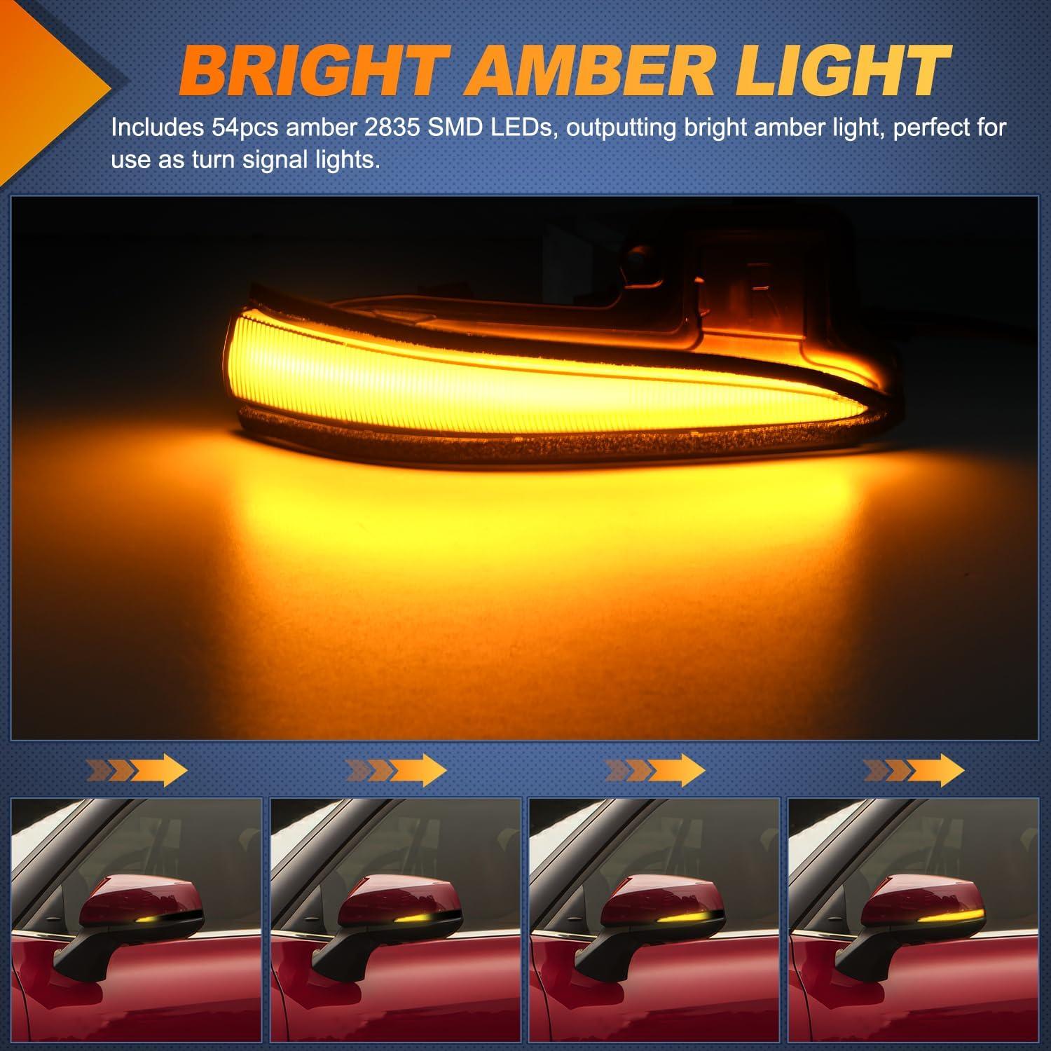 imageNilight Side Mirror Marker Light Switchback Amber Turn Signals White Day Running Lights Smoked Lens Plug and Play Compatible With 20092014 Ford F150 20102014 RaptorToyota 20162022 Tacoma20192022 RAV420202022 Highlander