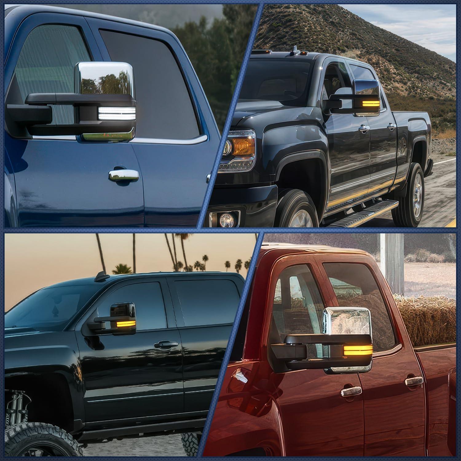 imageNilight Side Mirror Marker Light Switchback Amber Turn Signals White Day Running Lights Smoked Lens Plug and Play Compatible With 20092014 Ford F150 20102014 RaptorChevyGMC 20162019