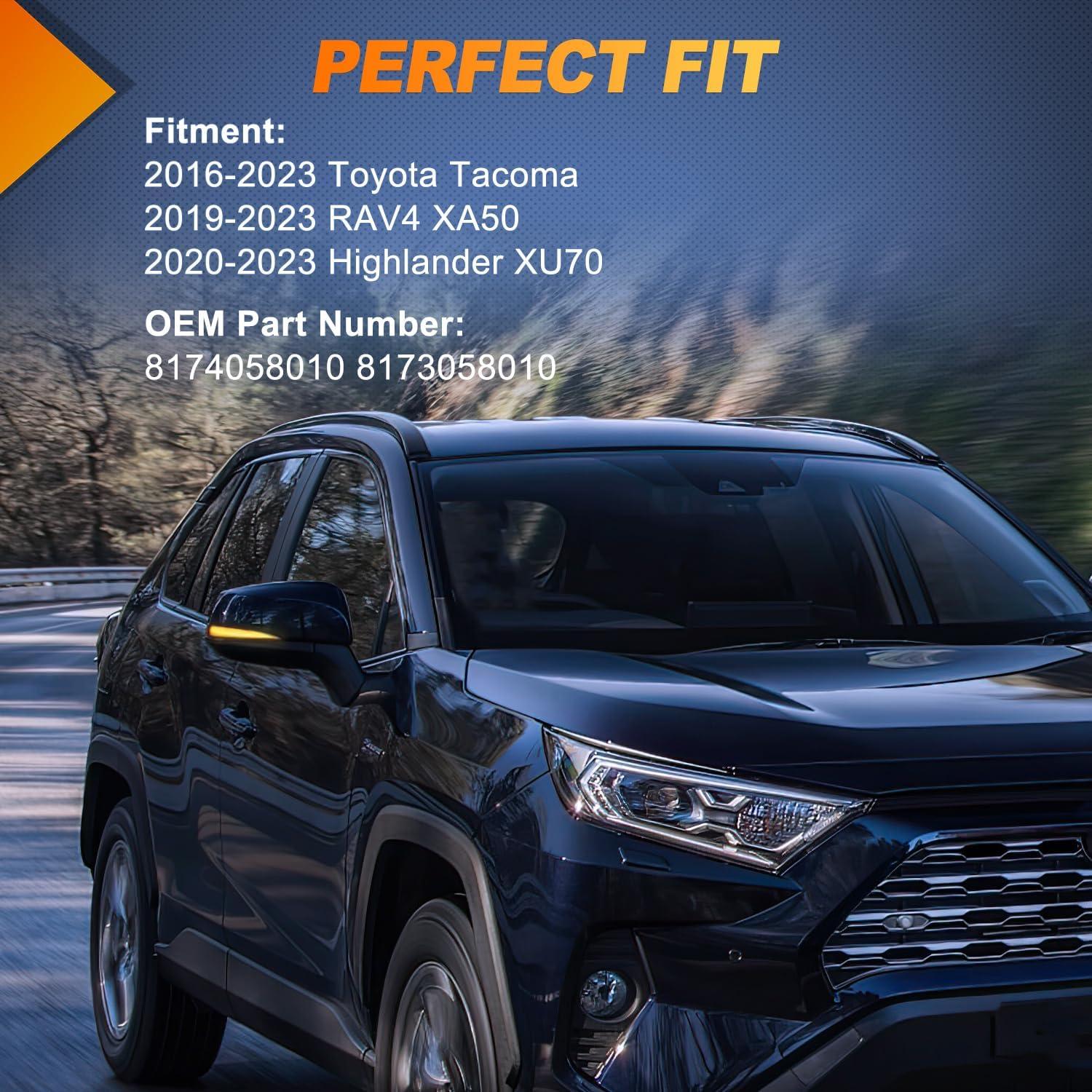 imageNilight Side Mirror Marker Light Switchback Amber Turn Signals White Day Running Lights Smoked Lens Plug and Play Compatible With 20092014 Ford F150 20102014 RaptorToyota 20162022 Tacoma20192022 RAV420202022 Highlander