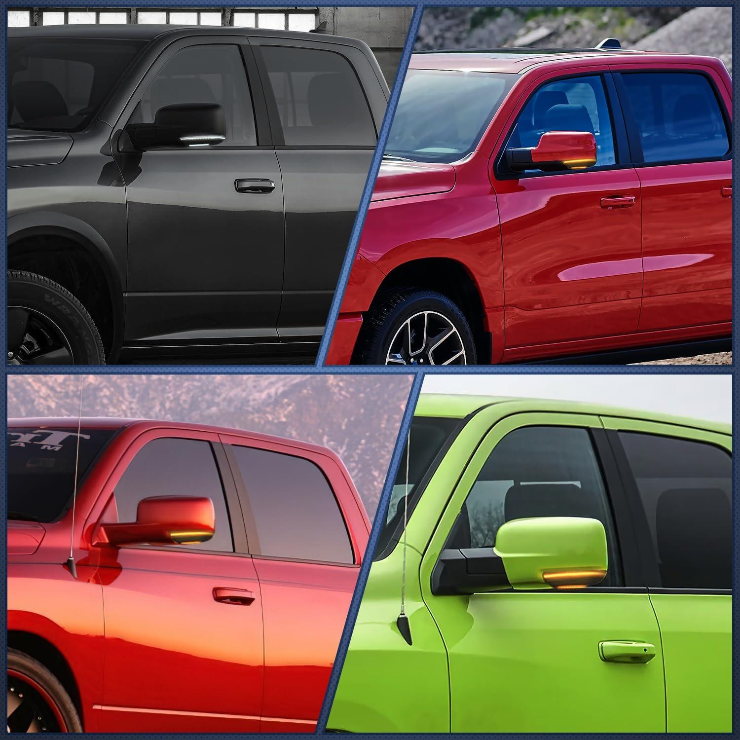 imageNilight Side Mirror Marker Light Switchback Amber Turn Signals White Day Running Lights Smoked Lens Plug and Play Compatible With 20092014 Ford F150 20102014 RaptorDodge Ram 20092022