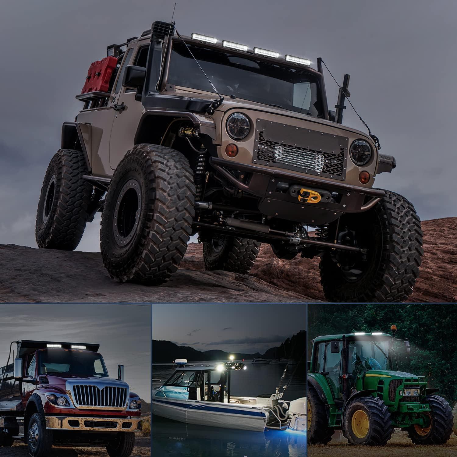 imageNilight Side Shooter LED Pods 2PCS 65 Inch 60W Flood Spot Beam Combo Light Bar LED Fog Driving Lighting Work Lamp for Truck ATV UTV Boat2Pcs Side Shooter Lights