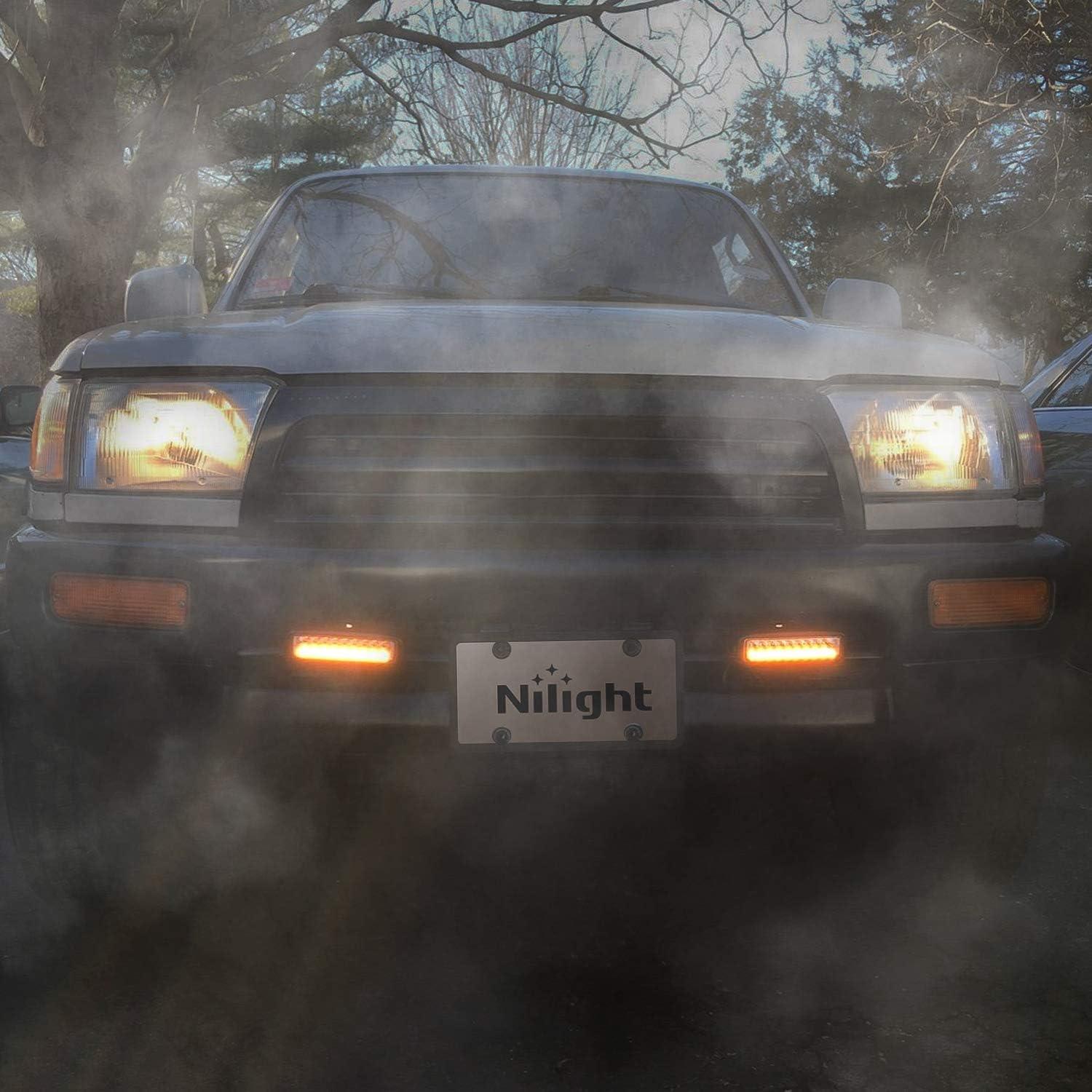 imageNilight Side Shooter LED Pods 2PCS 65 Inch 60W Flood Spot Beam Combo Light Bar LED Fog Driving Lighting Work Lamp for Truck ATV UTV Boat2Pcs WhiteAmber Lights