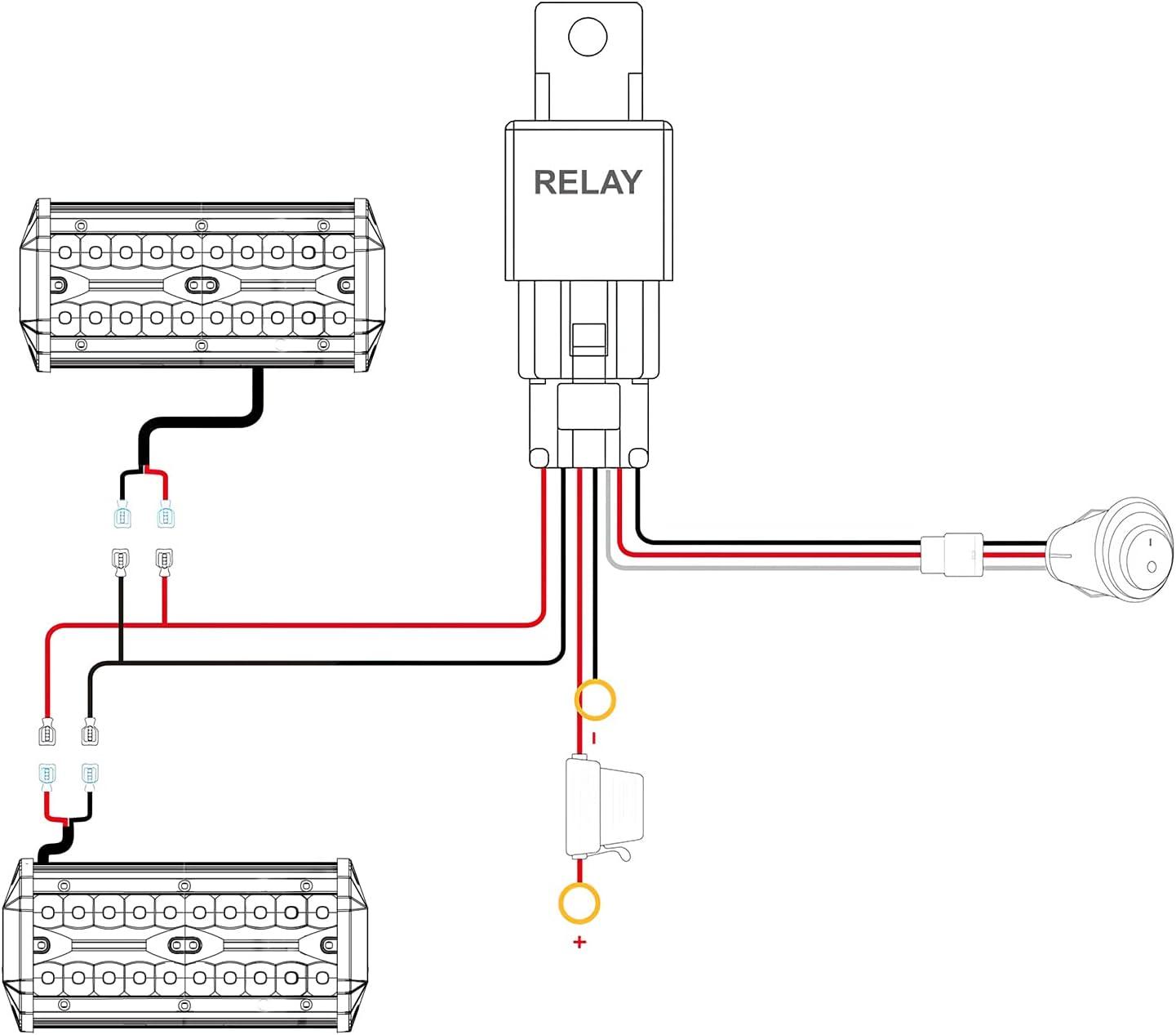 imageNilight Side Shooter Light Bar 7 Inch Triple Row Spot Flood Combo Work Off Road Lighting on Truck SUV ATV UTVRed Shell with White Light