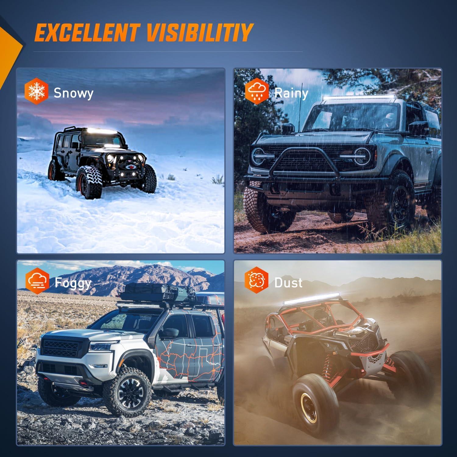 imageNilight Single Row LED Light Bar UltraSlim Spot Pods 2PCS 7 Inch 18W Fog Light Driving Work Roof Bumper Lighting for Offroad 4x4 Trucks Polaris RZR SUV ATV UTV31 Inch Flood Spot Lights