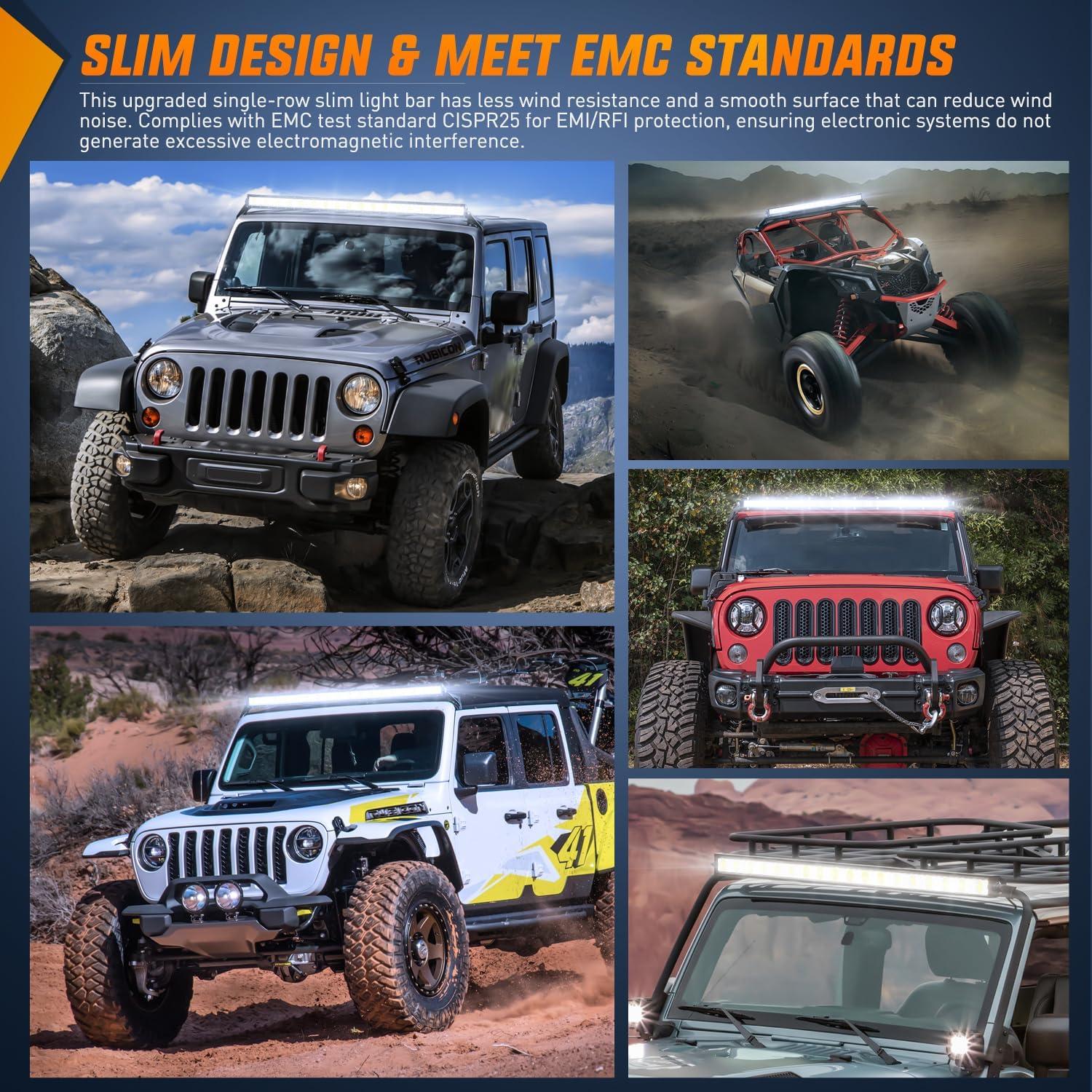 imageNilight Single Row LED Light Bar UltraSlim Spot Pods 2PCS 7 Inch 18W Fog Light Driving Work Roof Bumper Lighting for Offroad 4x4 Trucks Polaris RZR SUV ATV UTV25 Inch Flood Spot Lights