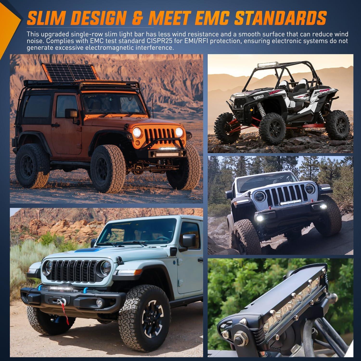 imageNilight Single Row LED Light Bar UltraSlim Spot Pods 2PCS 7 Inch 18W Fog Light Driving Work Roof Bumper Lighting for Offroad 4x4 Trucks Polaris RZR SUV ATV UTV7 Inch Spot 2Pcs Lights