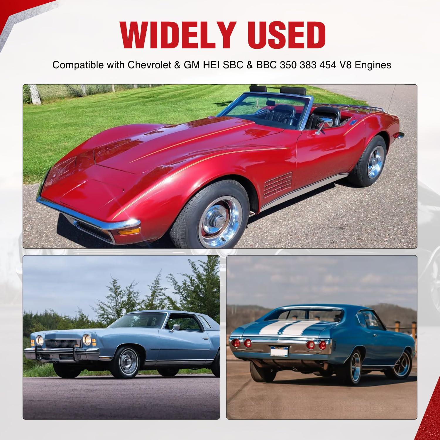 imageNilight Spark Plug Wire 105 mm Straight Boots High Performance Ignition Wire Compatible with Chevy SBC BBC 305 350 454 Electronic V8 Engine with HEI DistributorSBC BBC 305 350 454 HEI90 Degree