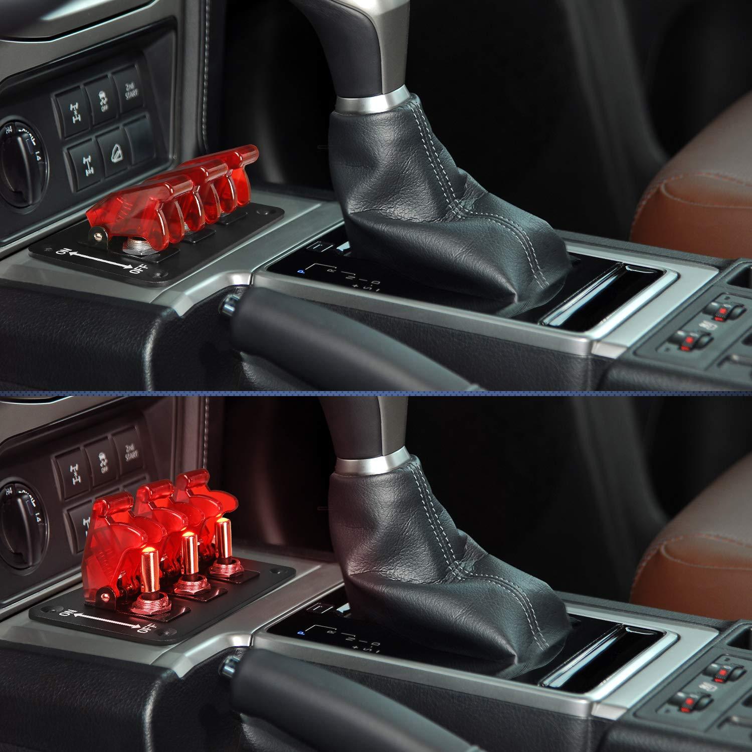 imageNilight Start Engine Button 12V DC 50A SPST on Off Momentary Switch Red Car Start Engine Button Stater Push Start Ignition Switch for Racing Sport Cars Trucks 2 Years WarrantyRed 3 Gang