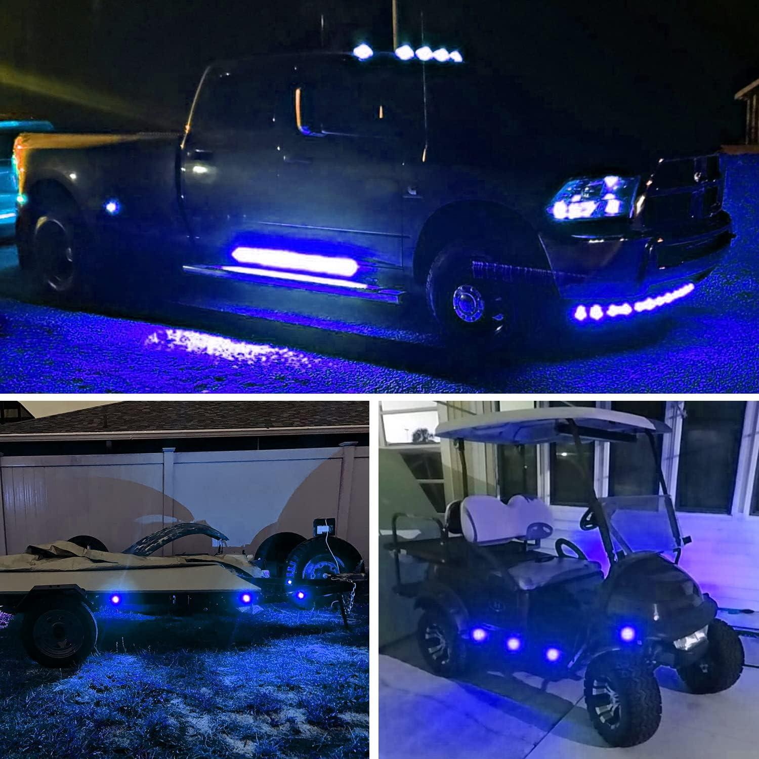 imageNilight TL03 10 PCS 34 Round Clearance LED Front Rear Side Indicator Bullet Marker Light for Truck RV Car Bus Trailer Van Caravan Boat 12V Amber10pcs Blue