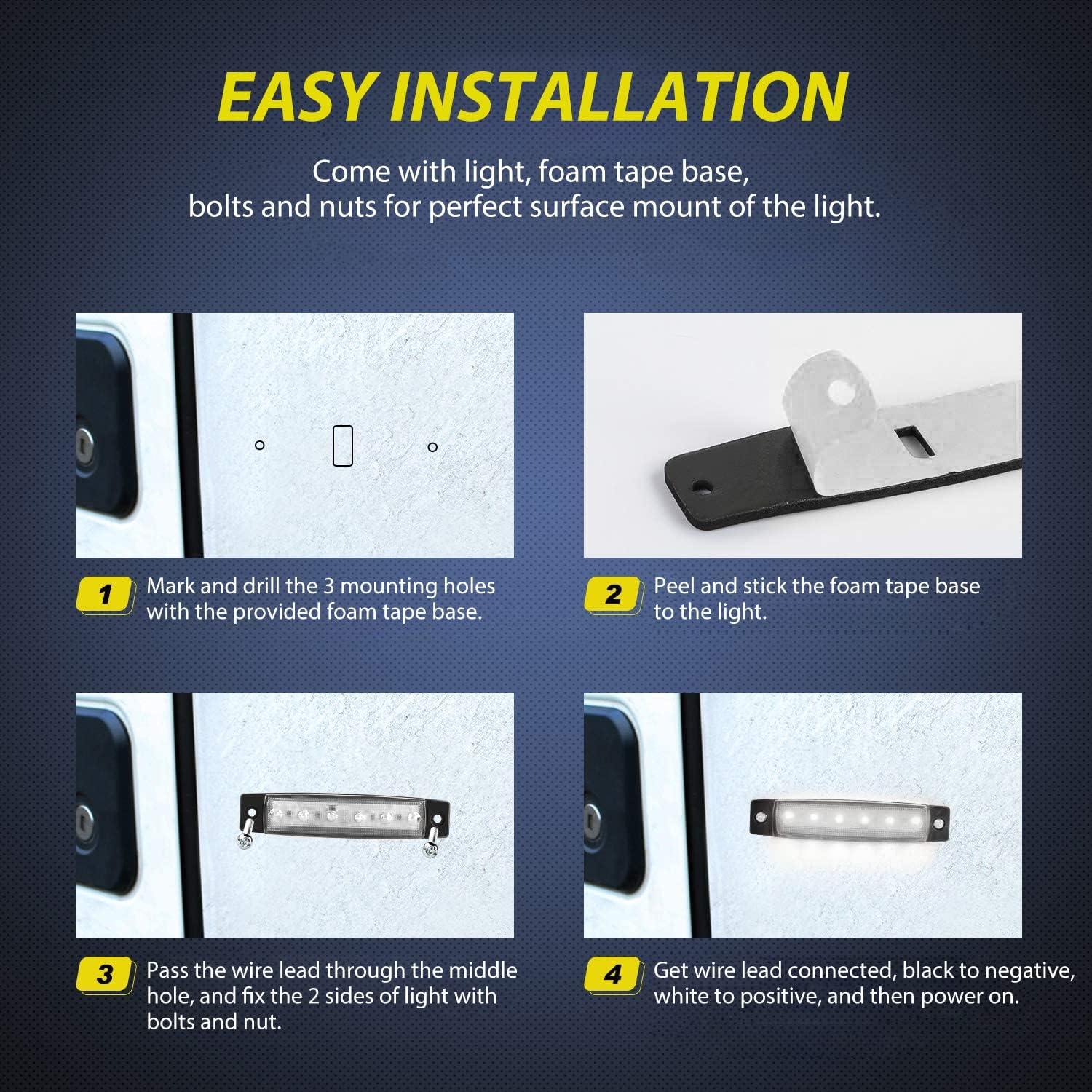 imageNilight TL14 10PCS 38 6 Amber Indicator Rear Side Truck Trailer RV Cab Boat Bus Lorry LED Marker Clearance LightAmber Red White 30Pcs