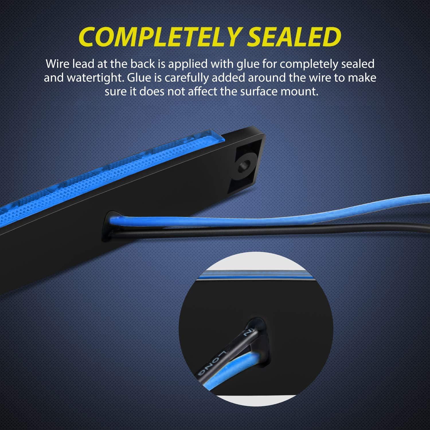 imageNilight TL14 10PCS 38 6 Amber Indicator Rear Side Truck Trailer RV Cab Boat Bus Lorry LED Marker Clearance LightBlue