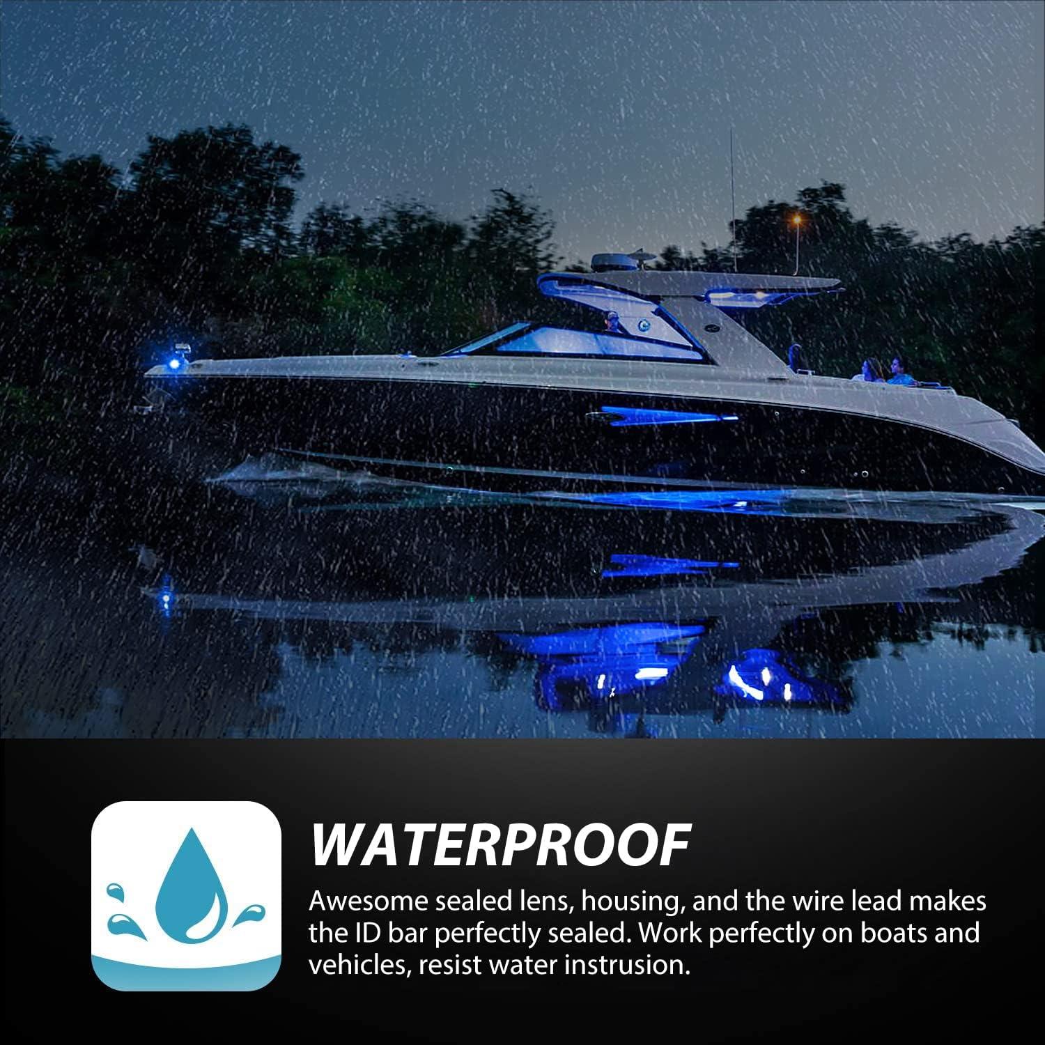 imageNilight TL14 10PCS 38 6 Amber Indicator Rear Side Truck Trailer RV Cab Boat Bus Lorry LED Marker Clearance LightBlue