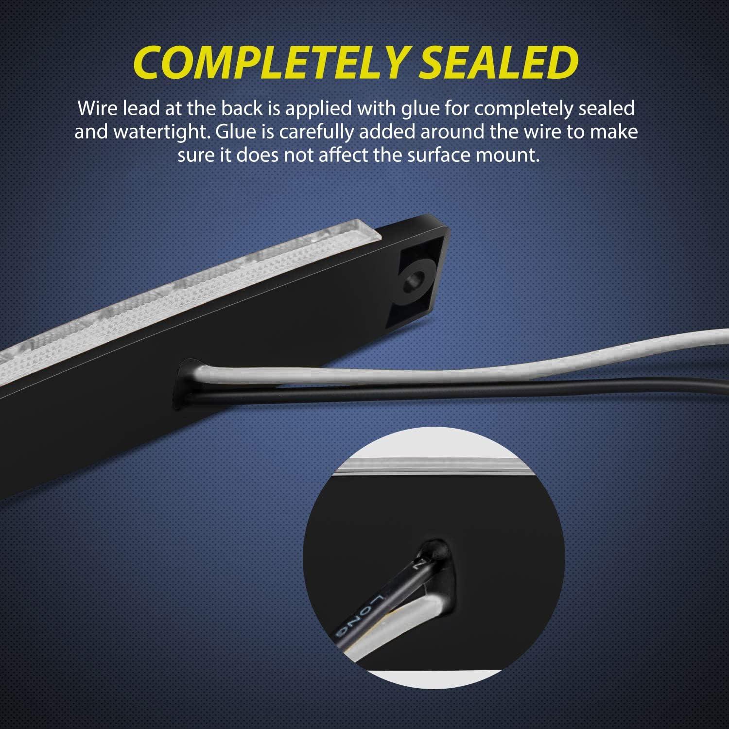 imageNilight TL14 10PCS 38 6 Amber Indicator Rear Side Truck Trailer RV Cab Boat Bus Lorry LED Marker Clearance LightWhite