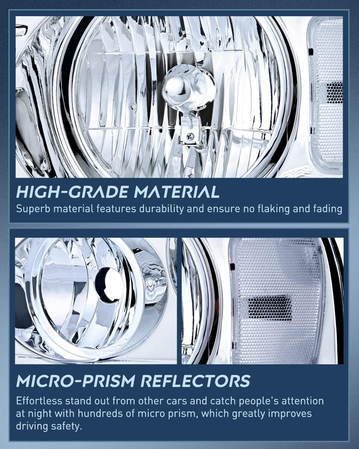 imageNilight Taillight Assembly Compatible with 2004 2005 2006 2007 2008 Ford F150 Rear Tail Light Lamp Replacement OE Style Driver Side and Passenger SideChrome Housing Clear Reflector