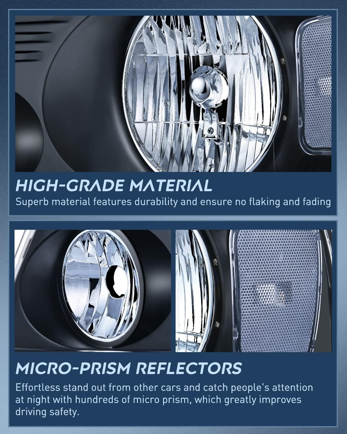 imageNilight Taillight Assembly Compatible with 2004 2005 2006 2007 2008 Ford F150 Rear Tail Light Lamp Replacement OE Style Driver Side and Passenger SideBlack Housing Clear Reflector