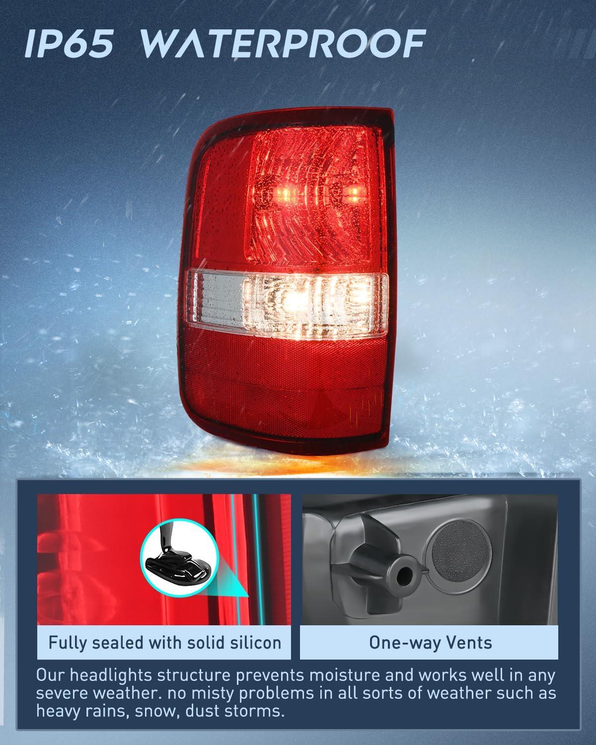 imageNilight Taillight Assembly Compatible with 2004 2005 2006 2007 2008 Ford F150 Rear Tail Light Lamp Replacement OE Style Driver Side and Passenger SideDriver Side