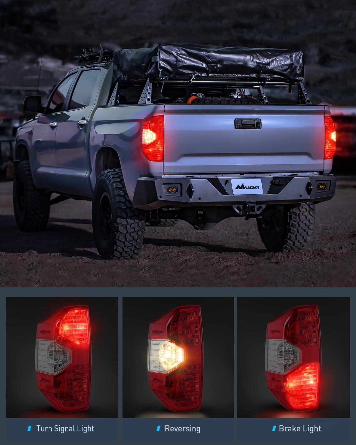 imageNilight Taillight Assembly Compatible with 2014 2015 2016 2017 2018 2019 2020 2021 Toyota Tundra Rear Lamp Replacement OE Style Driver SideDriver Side