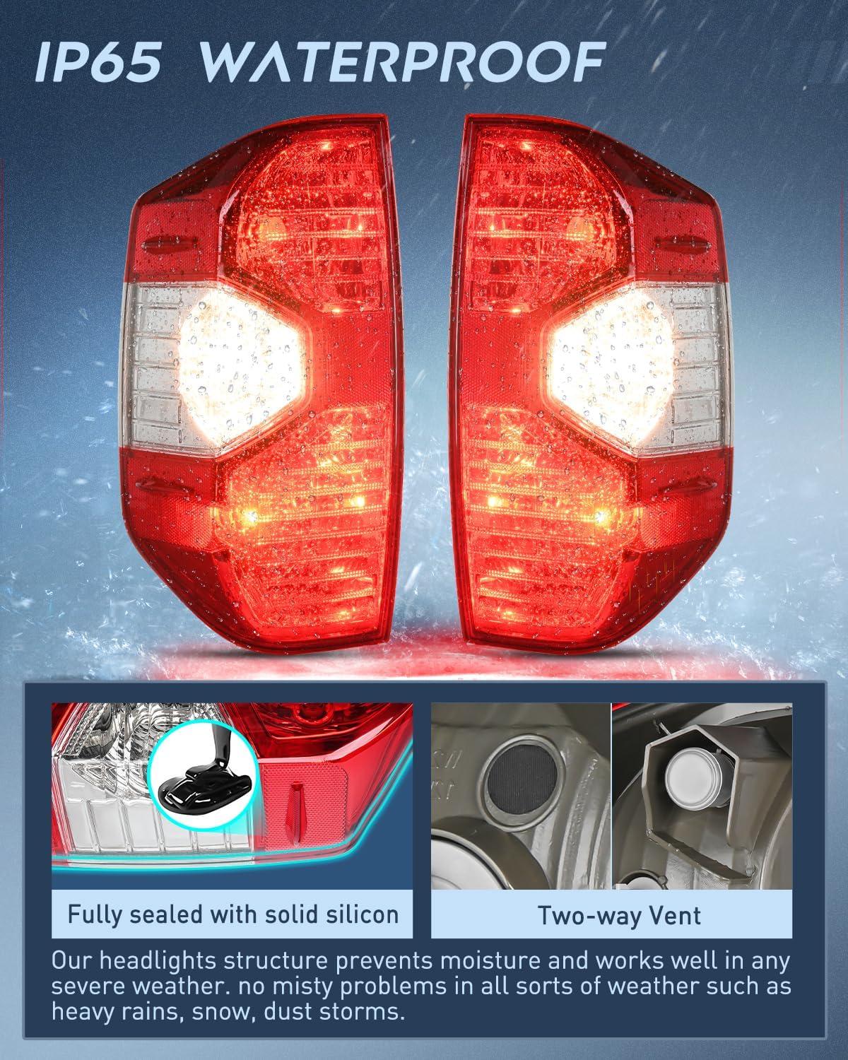 imageNilight Taillight Assembly Compatible with 2014 2015 2016 2017 2018 2019 2020 2021 Toyota Tundra Rear Lamp Replacement OE Style Driver SidePair of Driver and Passenger Side