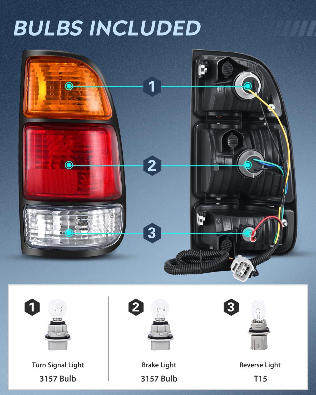 imageNilight Taillight Assembly Compatible with 2014 2015 2016 2017 2018 2019 2020 2021 Toyota Tundra Rear Lamp Replacement OE Style Driver SidePassenger Side