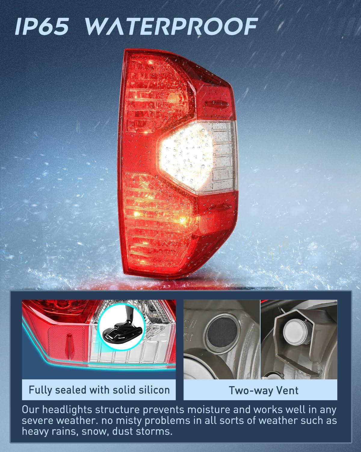 imageNilight Taillight Assembly Compatible with 2014 2015 2016 2017 2018 2019 2020 2021 Toyota Tundra Rear Lamp Replacement OE Style Driver SidePassenger Side