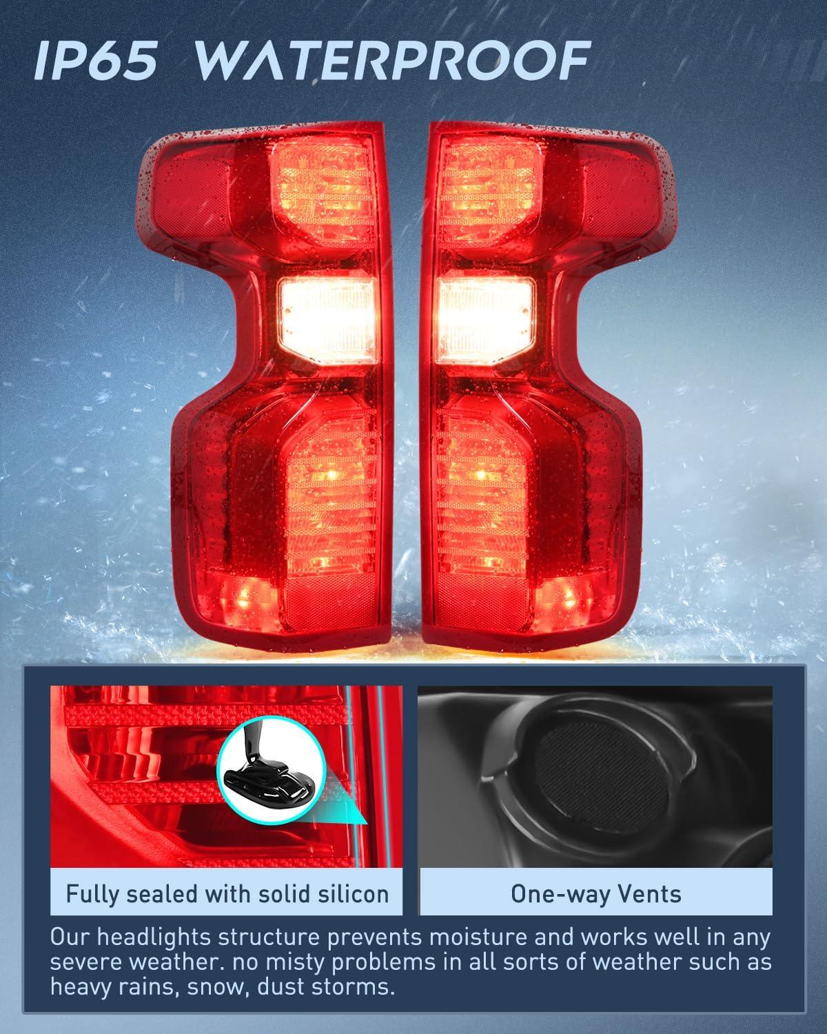 imageNilight Taillight Assembly Compatible with 2019 2020 2021 2022 2023 2024 Chevy Silverado 1500 20202024 Silverado 2500HD 3500HD Rear Lamp Replacement OE Style Passenger SidePair of Driver and Passenger Side