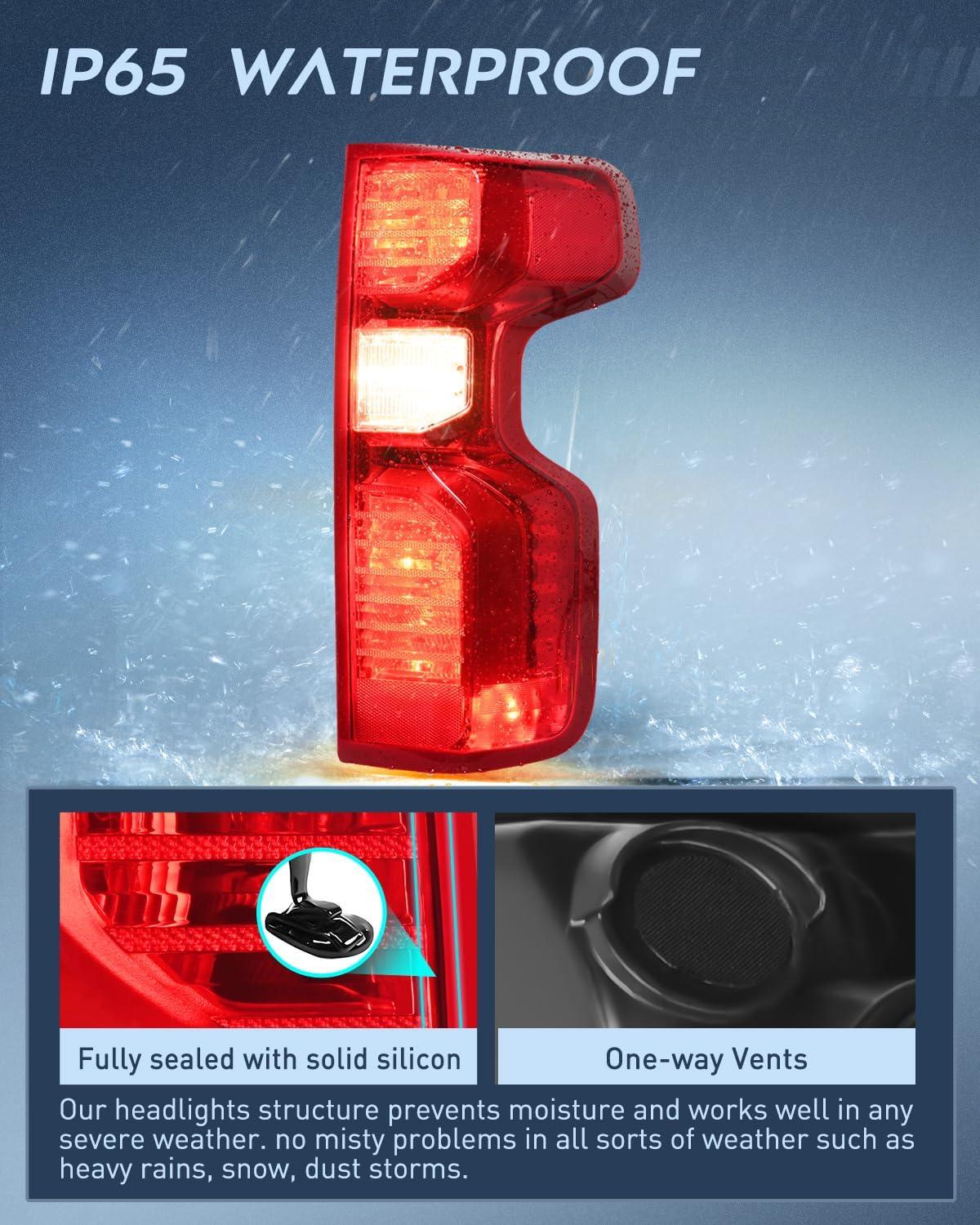 imageNilight Taillight Assembly Compatible with 2019 2020 2021 2022 2023 2024 Chevy Silverado 1500 20202024 Silverado 2500HD 3500HD Rear Lamp Replacement OE Style Passenger SidePassenger Side