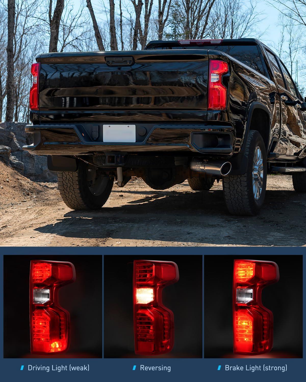 imageNilight Taillight Assembly Compatible with 2019 2020 2021 2022 2023 2024 Chevy Silverado 1500 20202024 Silverado 2500HD 3500HD Rear Lamp Replacement OE Style Passenger SidePassenger Side