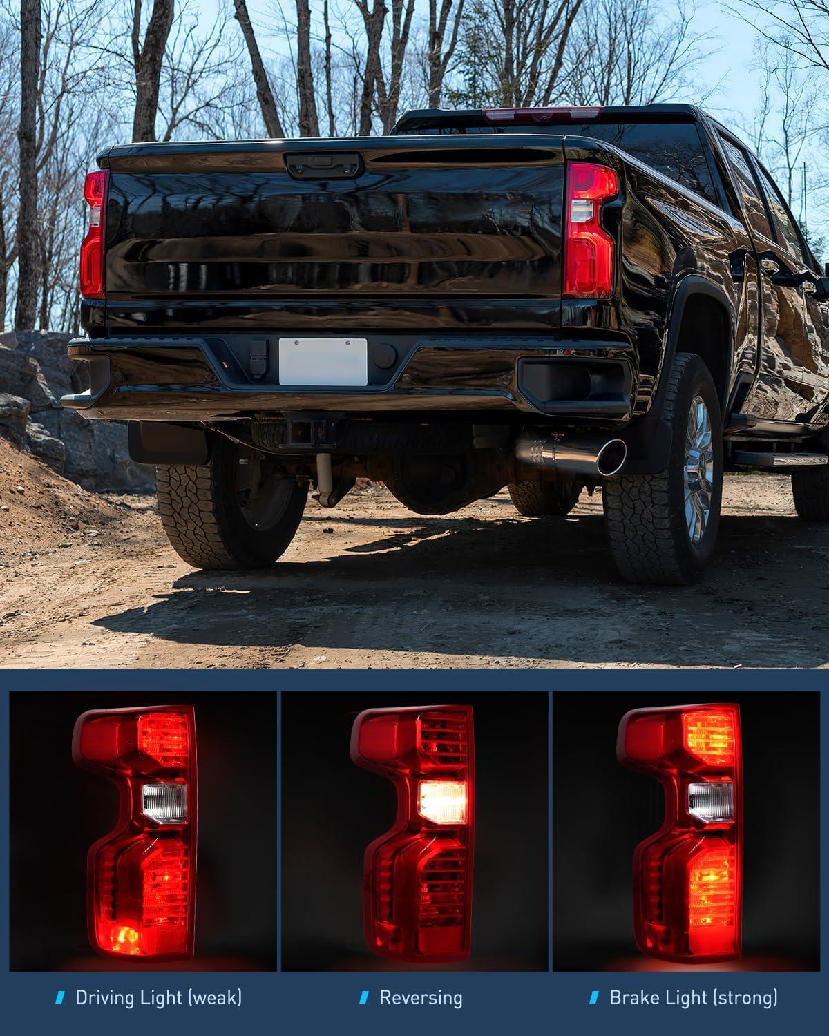imageNilight Taillight Assembly Compatible with 2019 2020 2021 2022 2023 2024 Chevy Silverado 1500 20202024 Silverado 2500HD 3500HD Rear Lamp Replacement OE Style Passenger SidePair of Driver and Passenger Side
