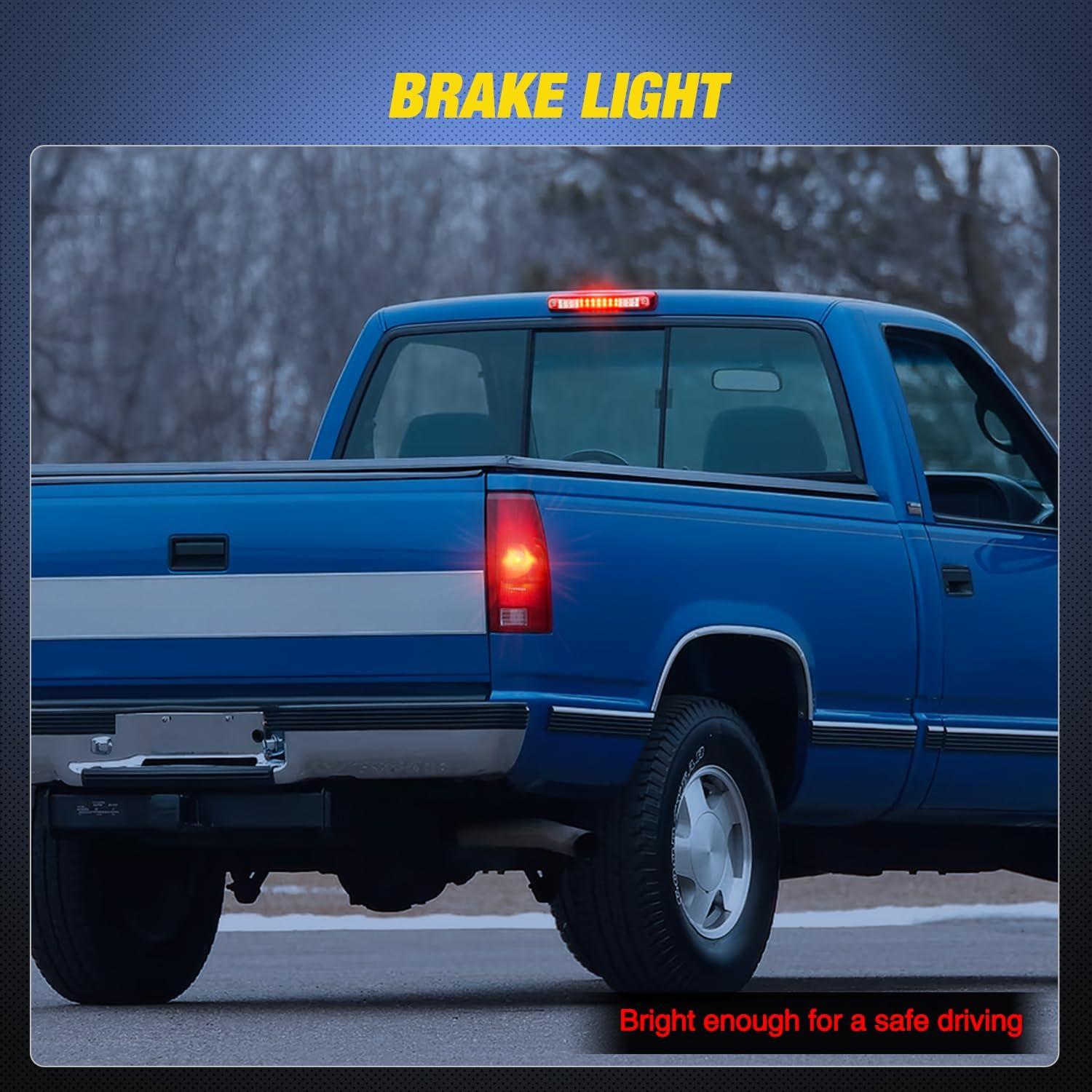 imageNilight Third Brake Light Tail High Mount 3rd Stop Cargo Reverse LED Lights Red Lens Compatible with Chevy Colorado and GMC Canyon 2004 2005 2006 2007 2008 2009 2010 2011 2012 Pickup TruckRed Lens