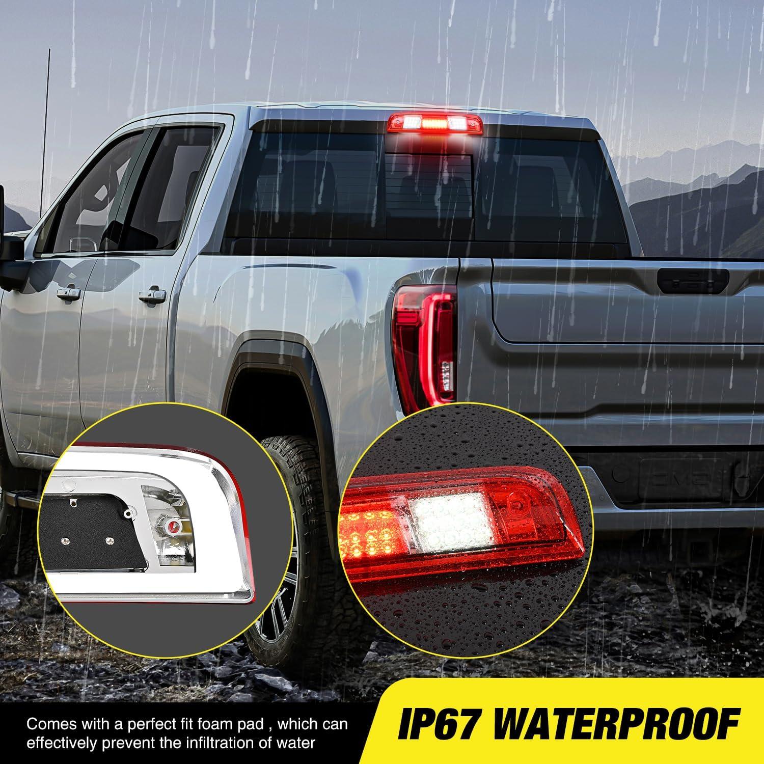 imageNilight Third Brake Light Tail High Mount 3rd Stop Cargo Reverse LED Lights Red Lens Compatible with Chevy Colorado and GMC Canyon 2004 2005 2006 2007 2008 2009 2010 2011 2012 Pickup TruckRed Lens