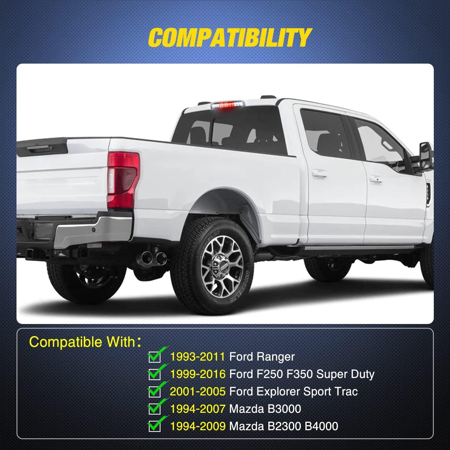 imageNilight Third Brake Light Tail High Mount 3rd Stop Cargo Reverse LED Lights Red Lens Compatible with Chevy Colorado and GMC Canyon 2004 2005 2006 2007 2008 2009 2010 2011 2012 Pickup Truckred