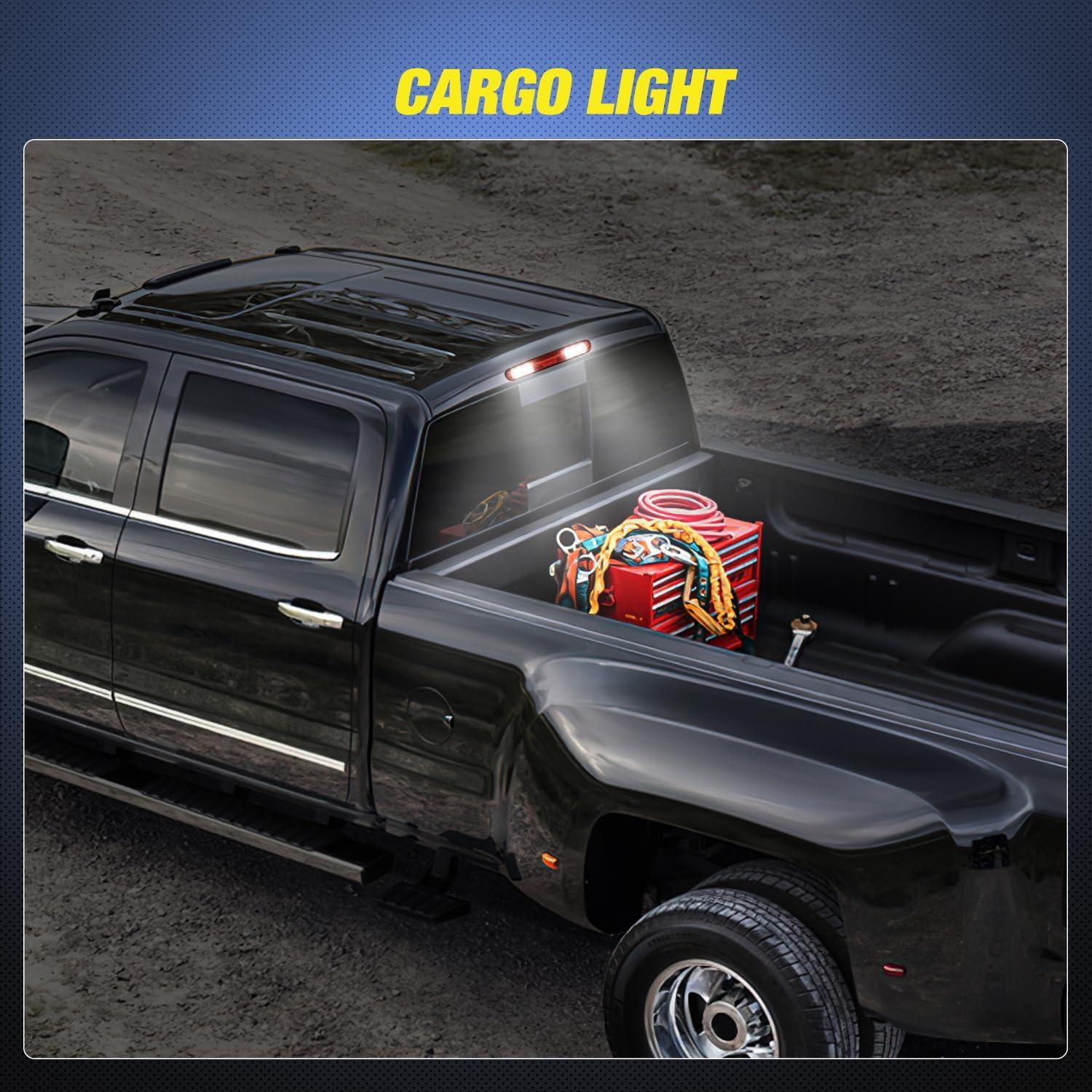 imageNilight Third Brake Light Tail High Mount 3rd Stop Cargo Reverse LED Lights Red Lens Compatible with Chevy Colorado and GMC Canyon 2004 2005 2006 2007 2008 2009 2010 2011 2012 Pickup TruckRed Lens