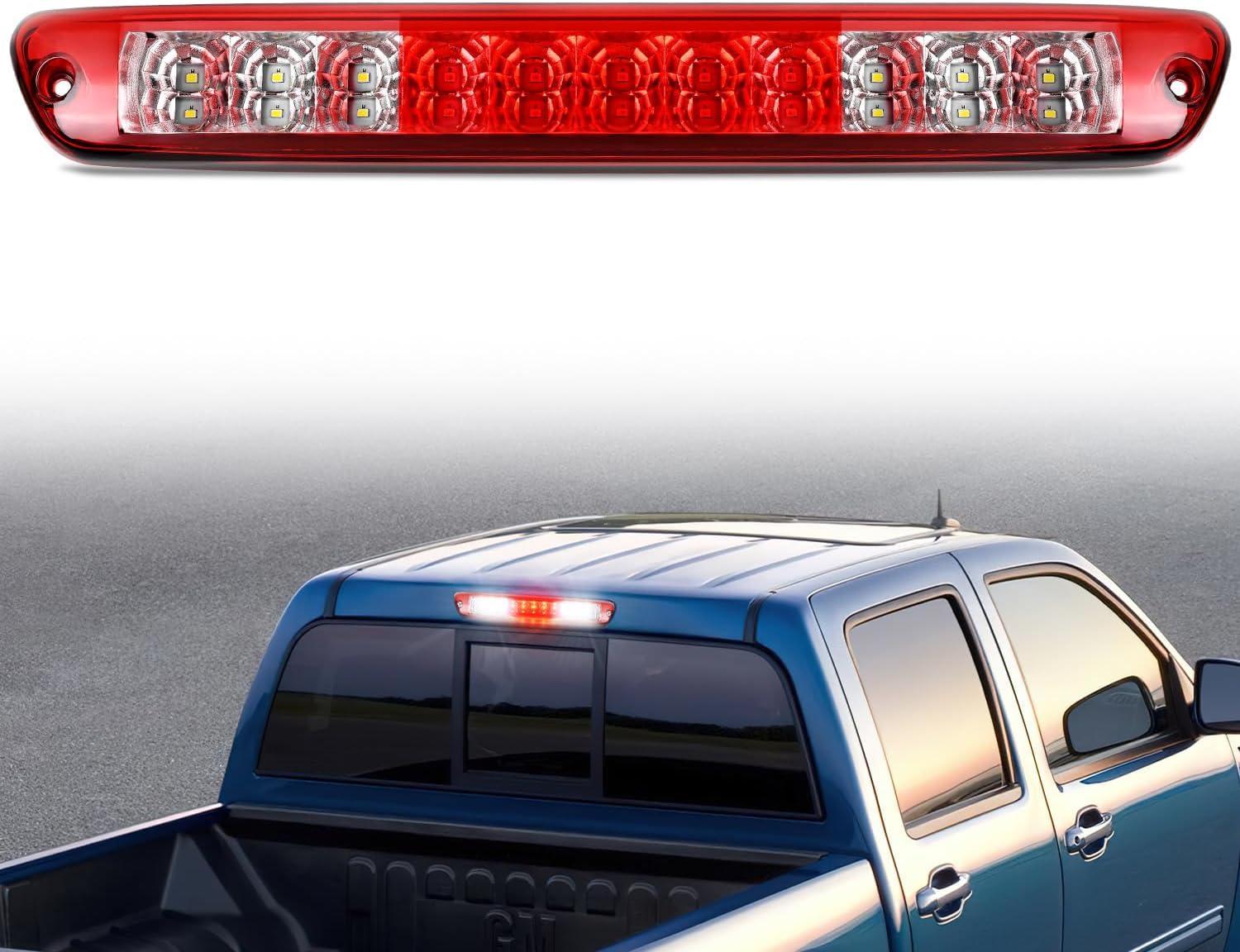 imageNilight Third Brake Light Tail High Mount 3rd Stop Cargo Reverse LED Lights Red Lens Compatible with Chevy Colorado and GMC Canyon 2004 2005 2006 2007 2008 2009 2010 2011 2012 Pickup TruckRed Lens
