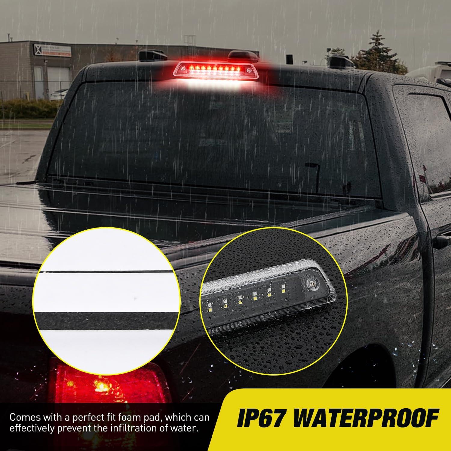 imageNilight Third Brake Light Tail High Mount 3rd Stop Cargo Reverse LED Lights Red Lens Compatible with Chevy Colorado and GMC Canyon 2004 2005 2006 2007 2008 2009 2010 2011 2012 Pickup TruckClear Lens