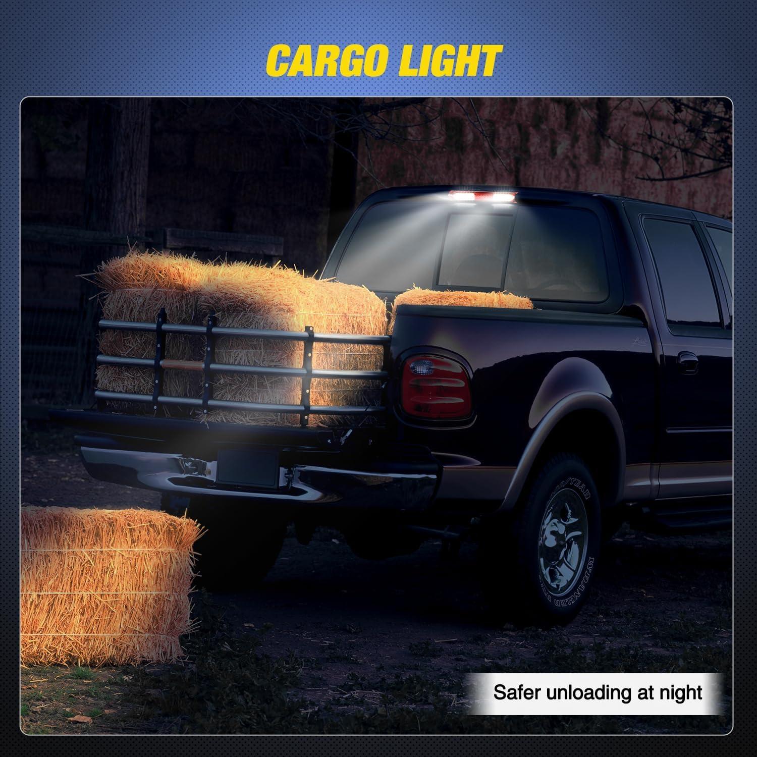 imageNilight Third Brake Light Tail High Mount 3rd Stop Cargo Reverse LED Lights Red Lens Compatible with Chevy Colorado and GMC Canyon 2004 2005 2006 2007 2008 2009 2010 2011 2012 Pickup TruckRed Lens