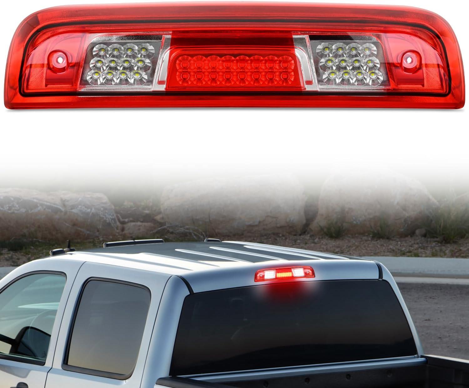 imageNilight Third Brake Light Tail High Mount 3rd Stop Cargo Reverse LED Lights Red Lens Compatible with Chevy Colorado and GMC Canyon 2004 2005 2006 2007 2008 2009 2010 2011 2012 Pickup TruckRed Lens