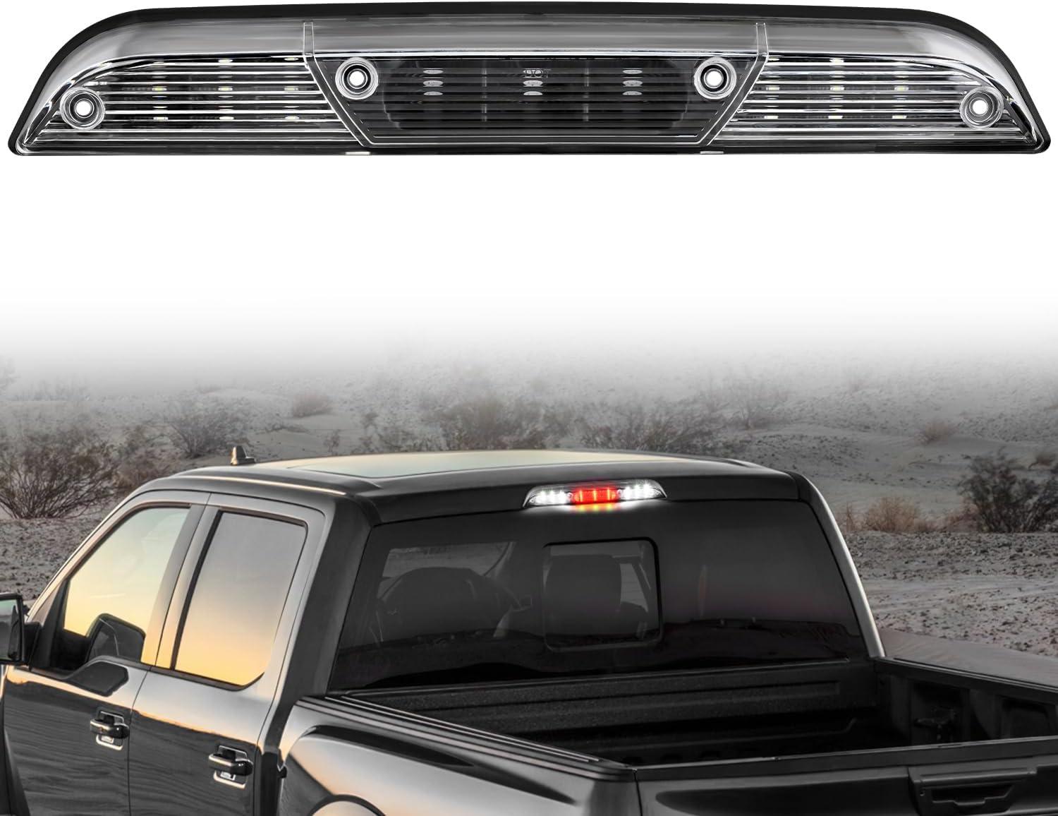 imageNilight Third Brake Light Tail High Mount 3rd Stop Cargo Reverse LED Lights Red Lens Compatible with Chevy Colorado and GMC Canyon 2004 2005 2006 2007 2008 2009 2010 2011 2012 Pickup TruckClear Lens