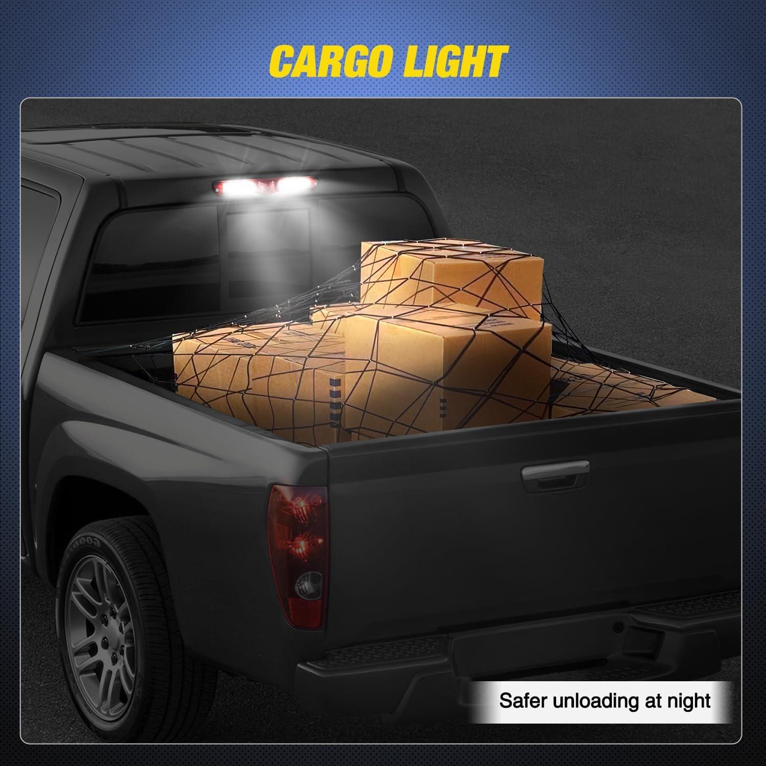 imageNilight Third Brake Light Tail High Mount 3rd Stop Cargo Reverse LED Lights Red Lens Compatible with Chevy Colorado and GMC Canyon 2004 2005 2006 2007 2008 2009 2010 2011 2012 Pickup TruckRed Lens