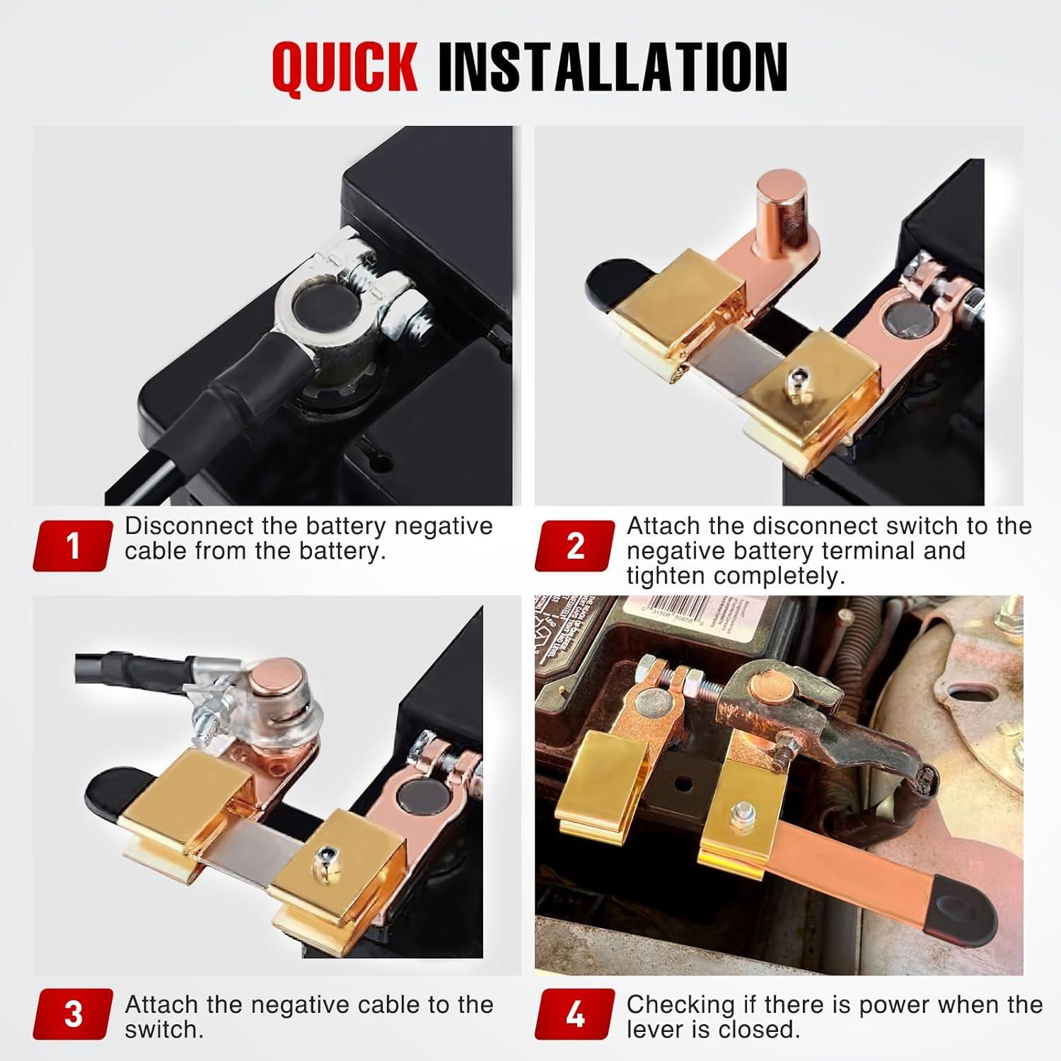 imageNilight Top Post Knife Blade Master Switch 12V 24V 250A Battery Negative Disconnect Shut Off Kill Power Isolator for Car Truck Marine RV Vehicle and Electrical EquipmentTop  Side PostVerticalHorizontal